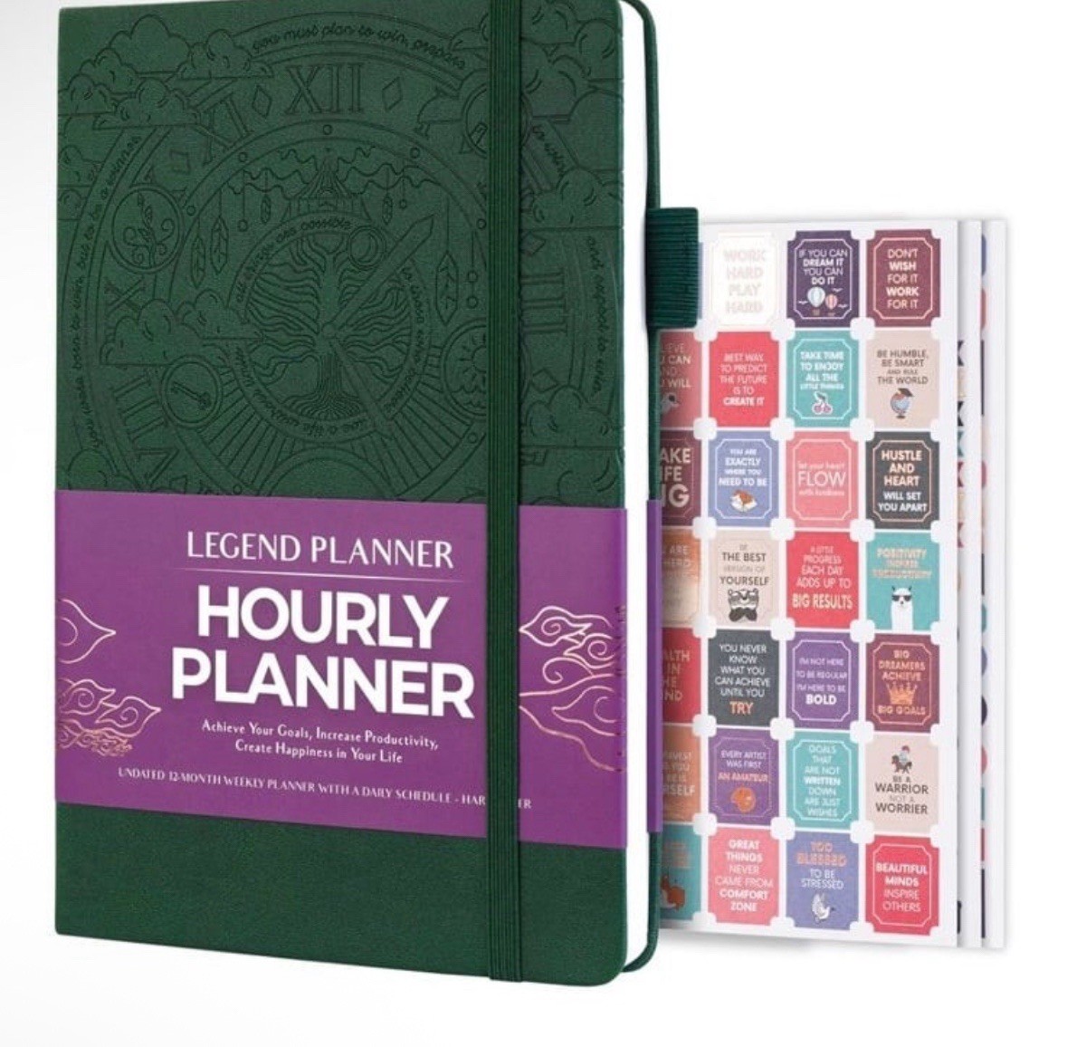 Legend Planner | Hourly Planner 2026 | A5 5.5×8.3 | Dark Green | SEALED