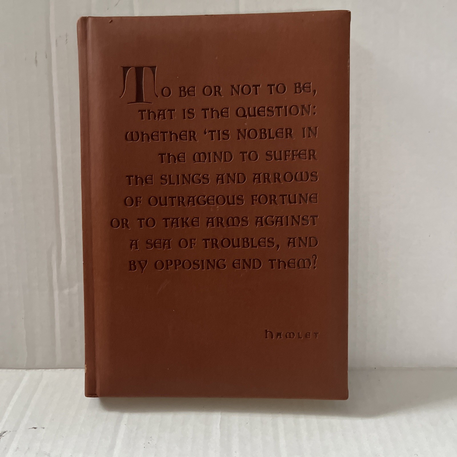 Eccolo Executive Journal, 8″ x 10″, 256 Pages, Brown with Hamlet Quote