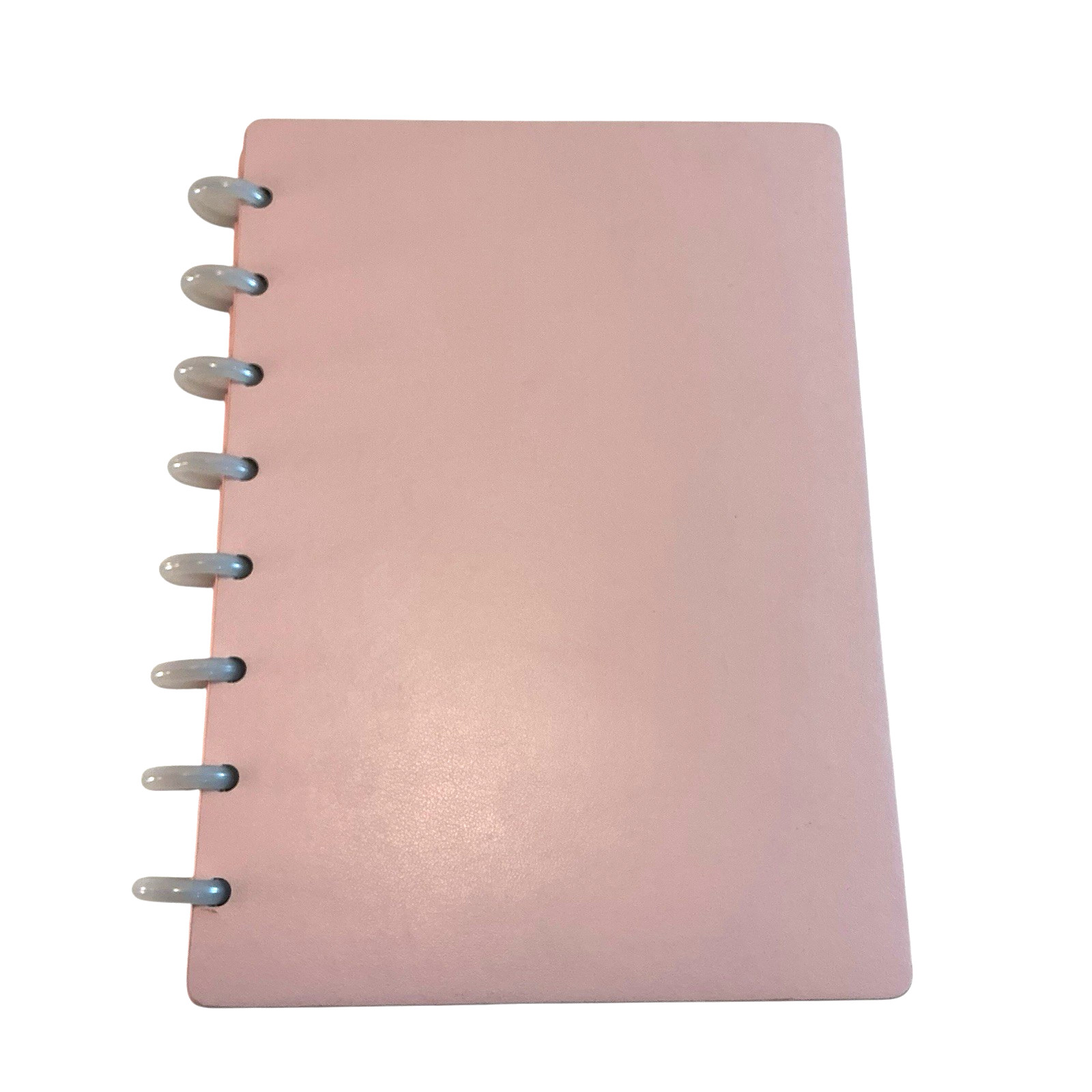 TUL Discbound Notebook Junior Leather Pink Cover, Refillable, Journal, Planner
