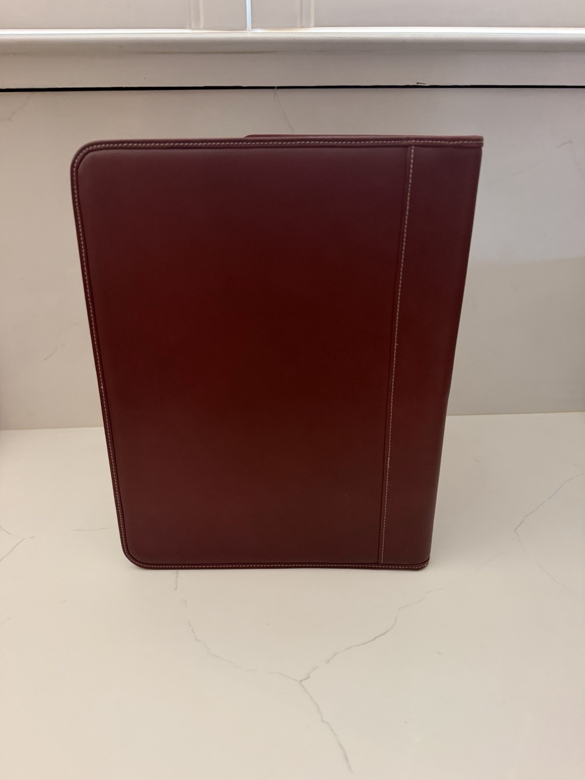 Vintage Coach Burgundy Leather Bi-fold Portfolio Notebook Organizer 12.5″ x 10″