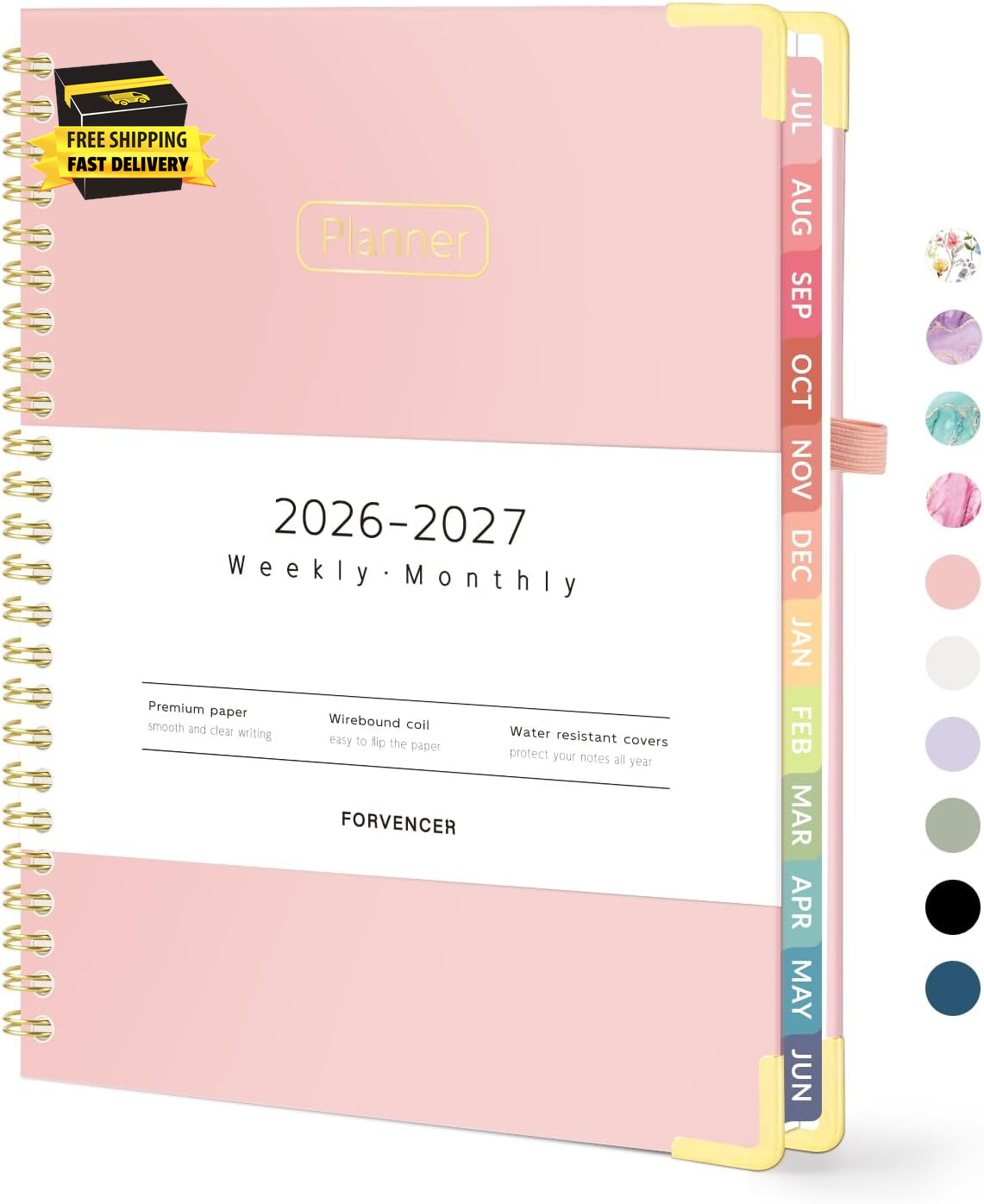 Academic Planner 2026-2027, Hardcover Calendar Planner Weekly & Monthly, July 20