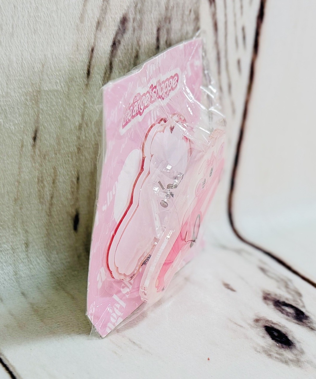 NEW The Angel Shoppe TAS Iconic Angel Car Pink Acrylic Clip Planner Stationery
