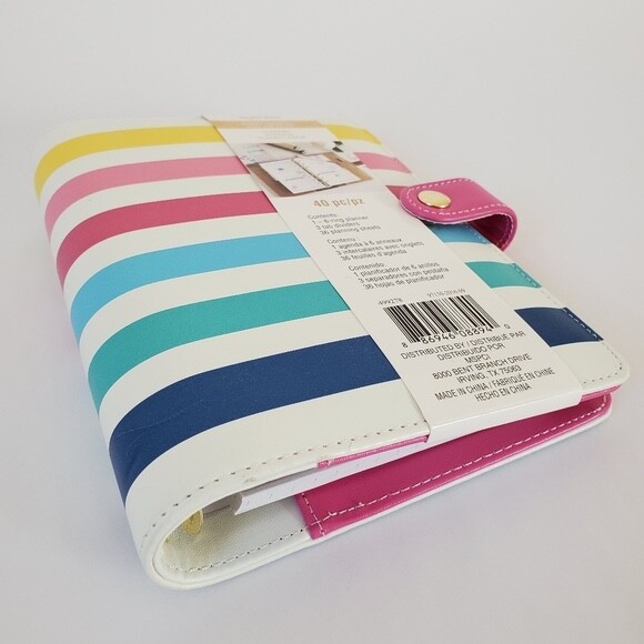 Recollections Creative Year Multicolor Striped Planner NWT