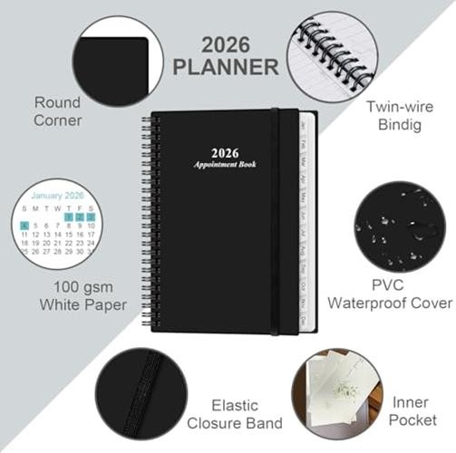 2026 Appointment Book & Planner – Hourly Planner from Assorted Colors , Sizes
