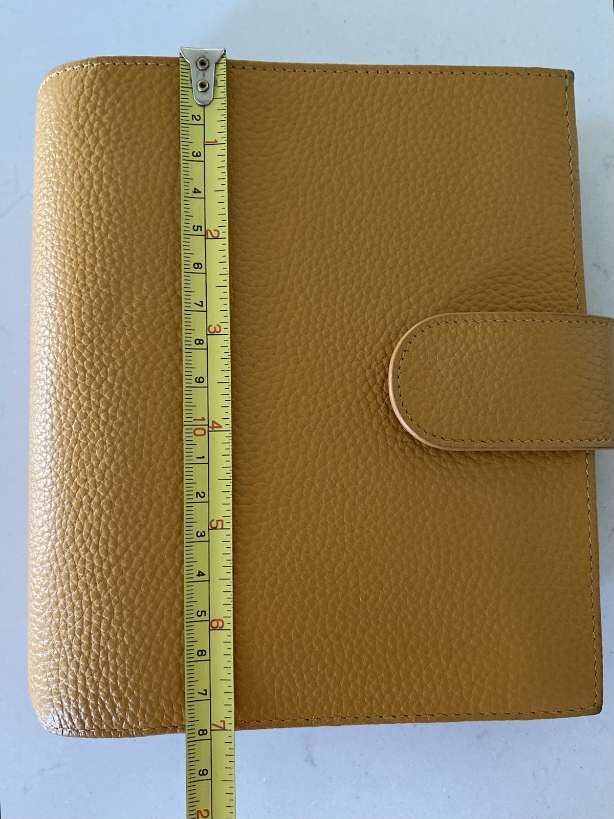 Moterm Pocket Size 6-Ring Leather Planner Mustard Yellow Pebbled Leather