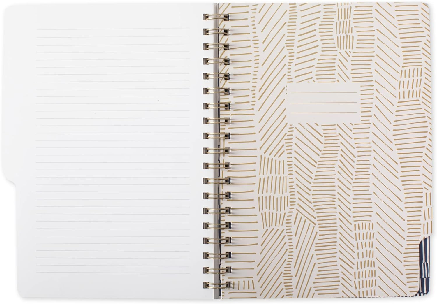 Studio Large Tab Notebook,”Tribal Lines”, Flexible Paperback Cover, College Rule
