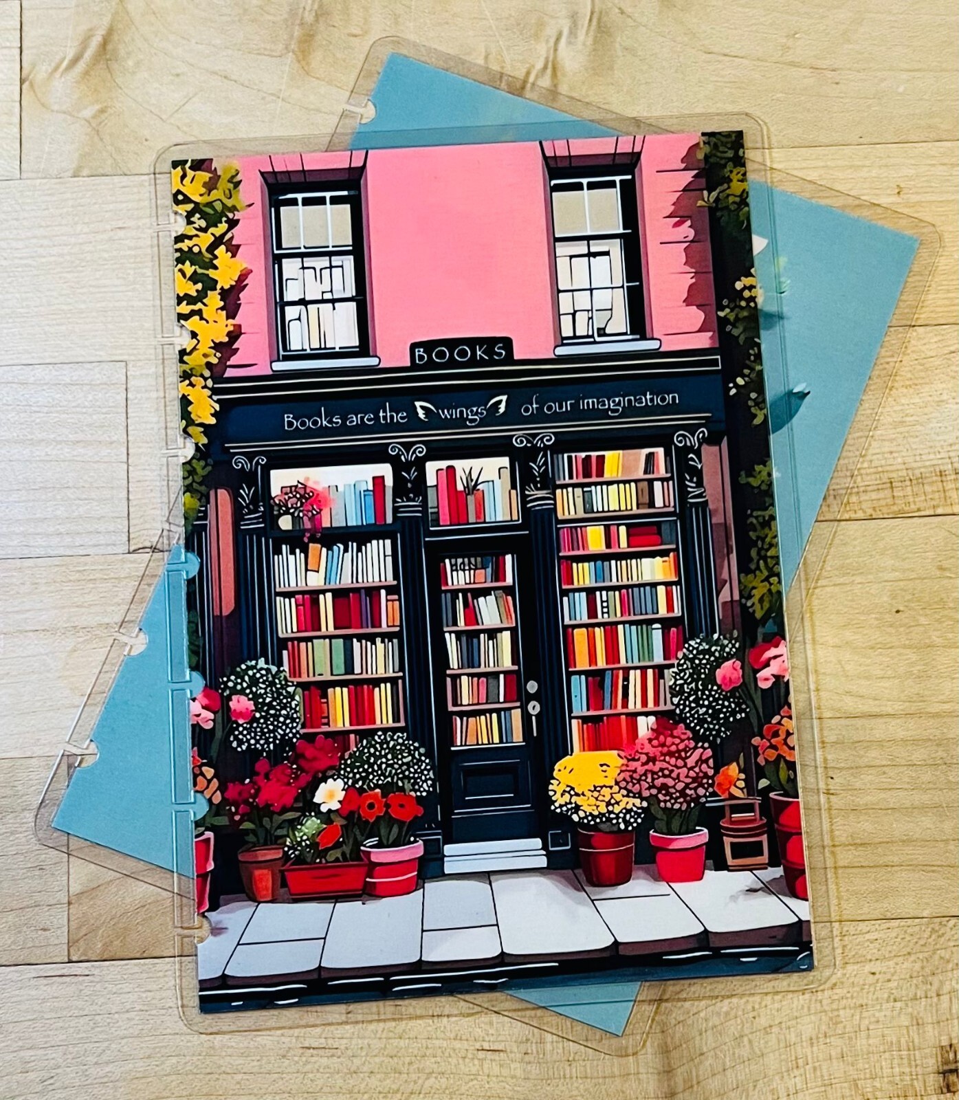 Cute Bookstore Front/Back Cover Set 4 use with MINI HAPPY Planner-