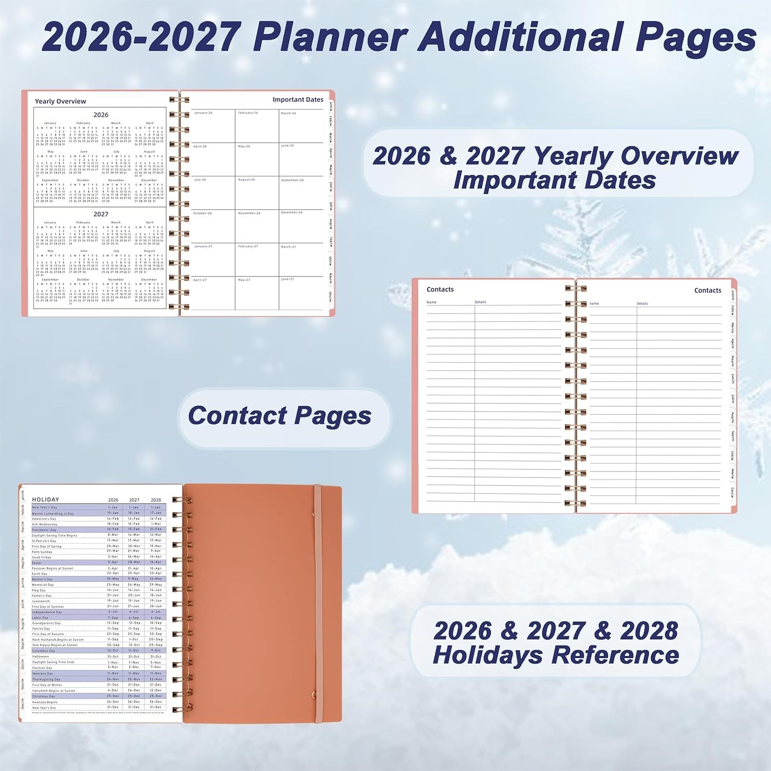2026-2027 Day Planner, Weekly & Monthly Planner from Jan 2026-Jun 2027, 18 C…