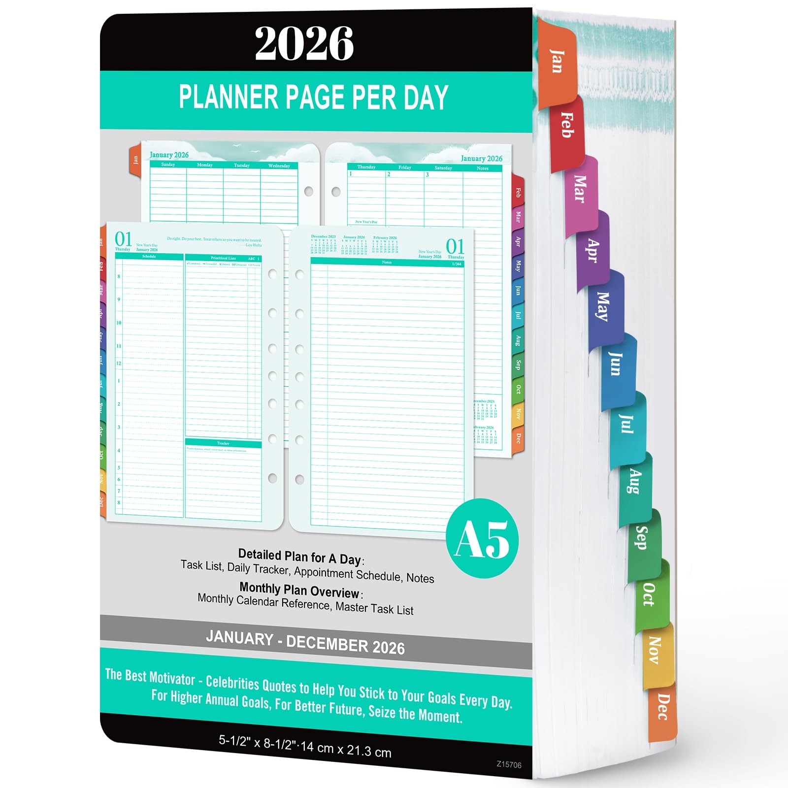 2026 Planner Refills Planner 2026 Daily Weekly and Monthly from Jan 2026 to Dec
