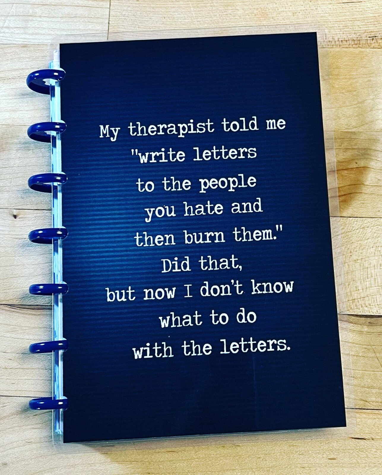 Funny Therapist Quote Front/Back Cover Set 4 use with MINI HAPPY Planner