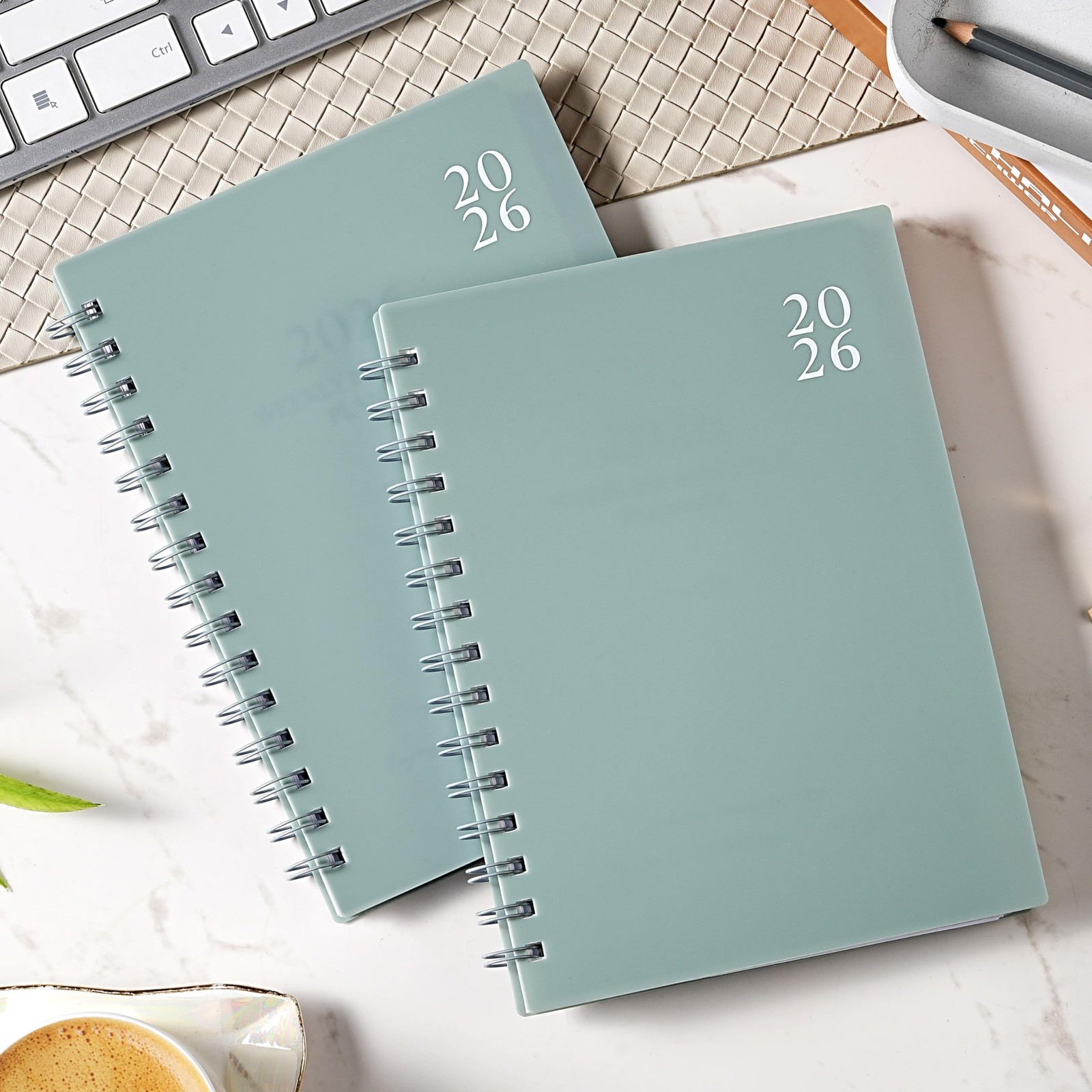 2026-2027 Planner – 2026 Weekly and Monthly from 8.5″ x 6.4″, Green