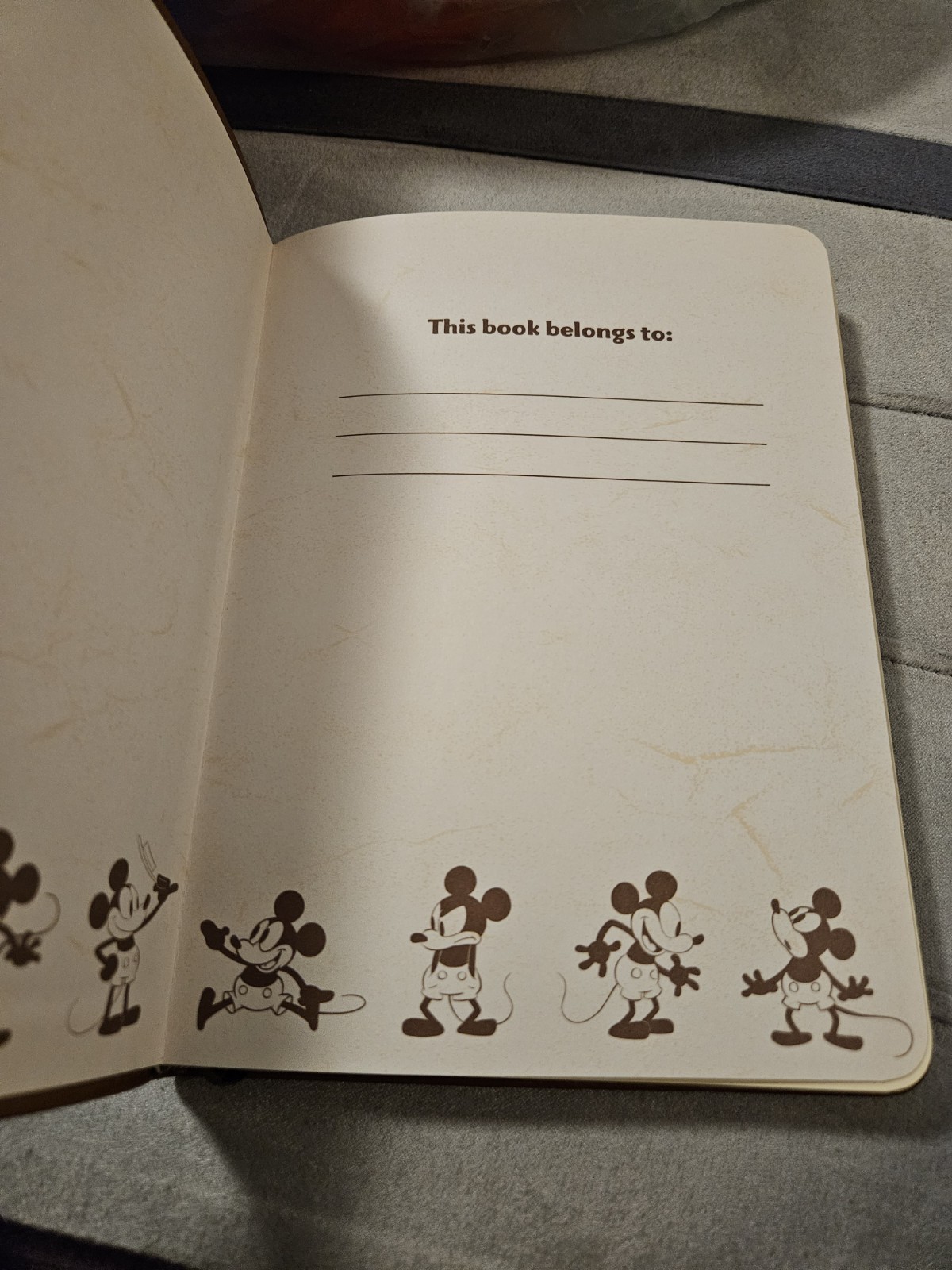 Disney Mickey Mouse Faux Leather Hardcover Journal Notebook – NWT