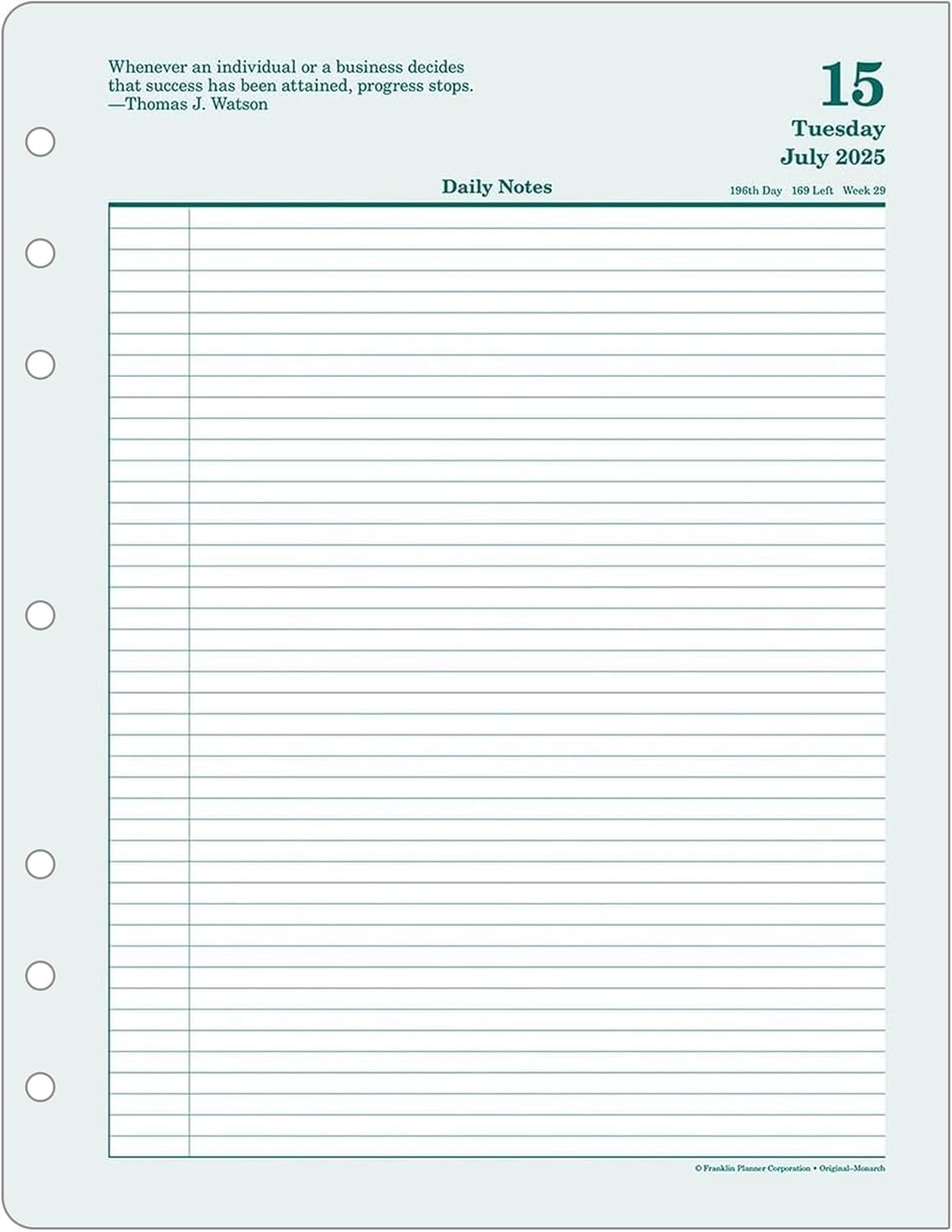 Elegant Ring-Bound Planner: Jul 2025 – Jun 2026, Two Pages Per Day, Monarch Size