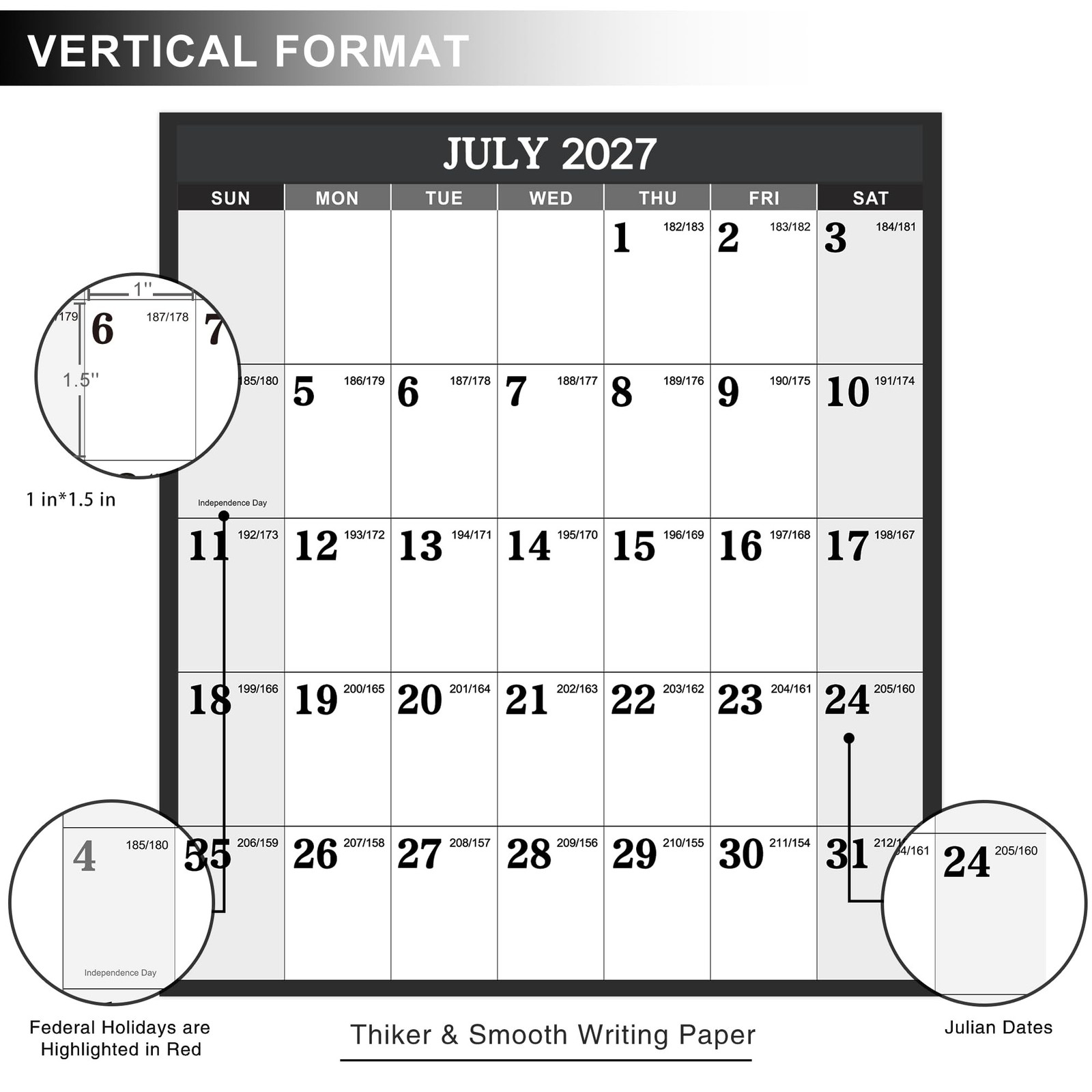 2027 Calendar – 2027 Yearly Wall Calendar, Jan.2027 – Dec.2027, Yearly Wall C…