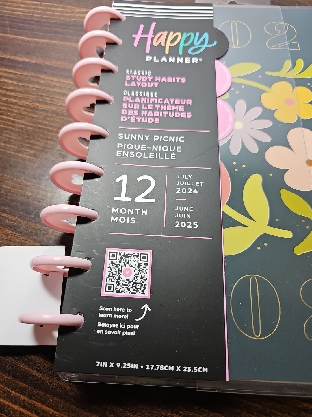The Happy Planner 12-month planner 24-25 Classic Study Habits Sunny Picnic