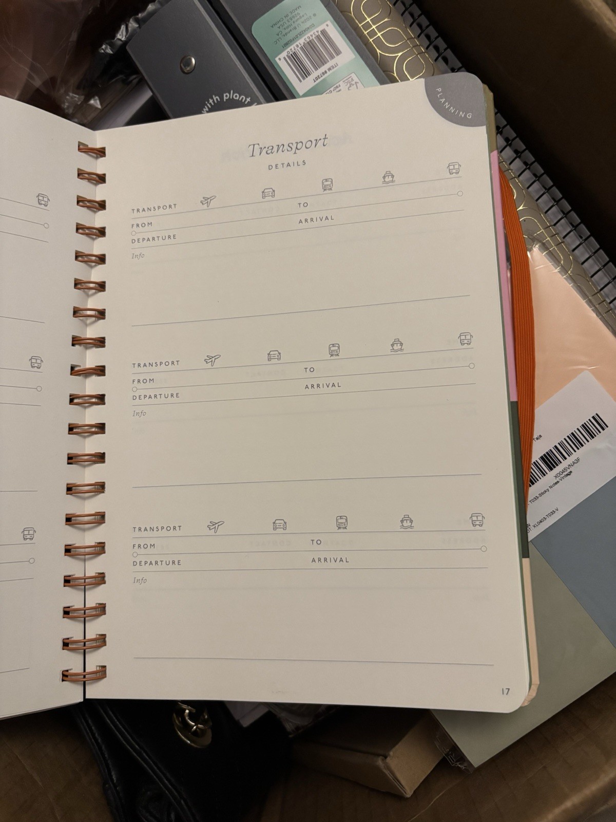 Papier Travel Journal Spiral Bound Hardcover “My Adventures” Journey