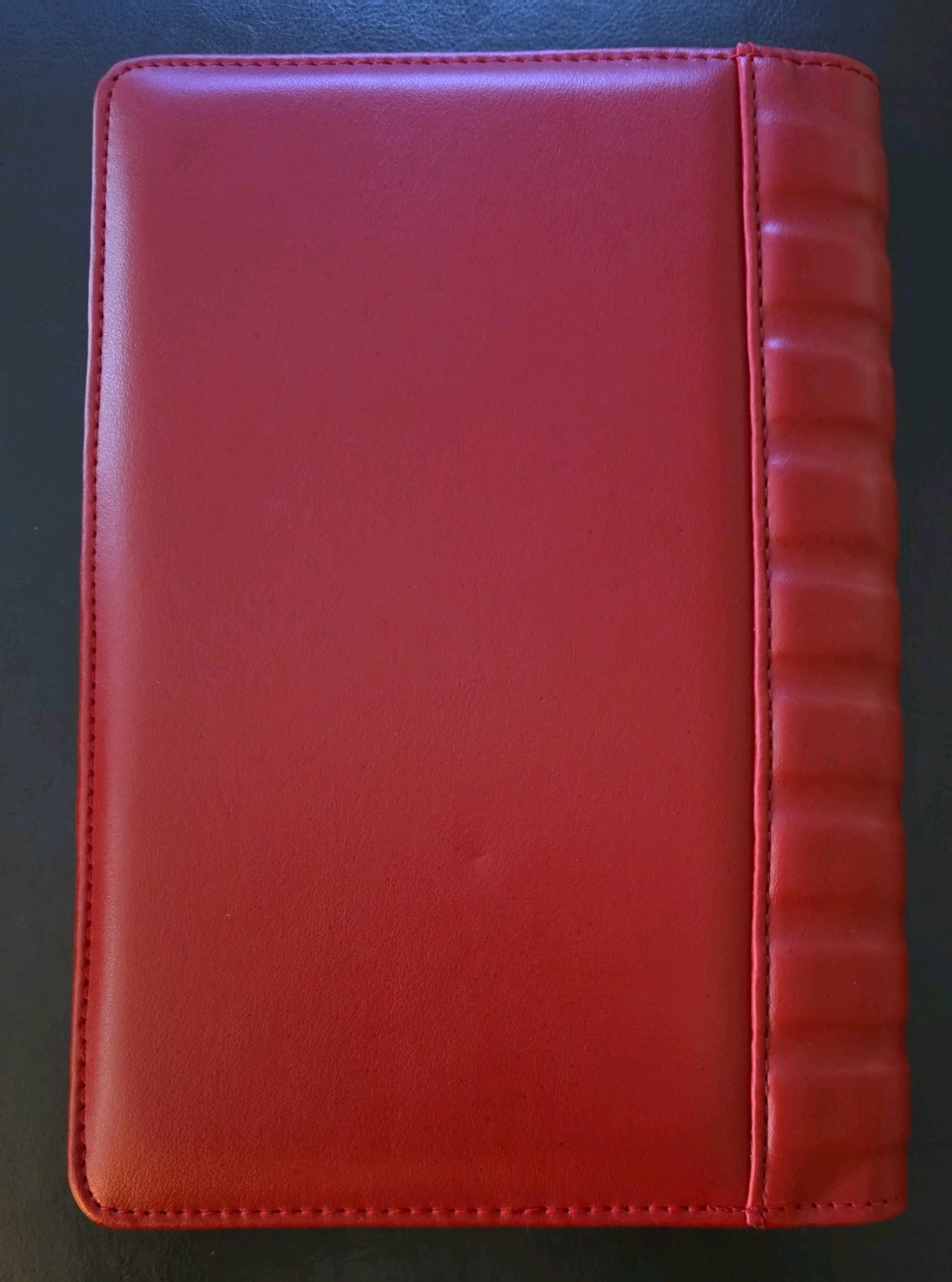 Faux Red Lined Journal Notebook, (Red), Medium 5.6 in X 8 in