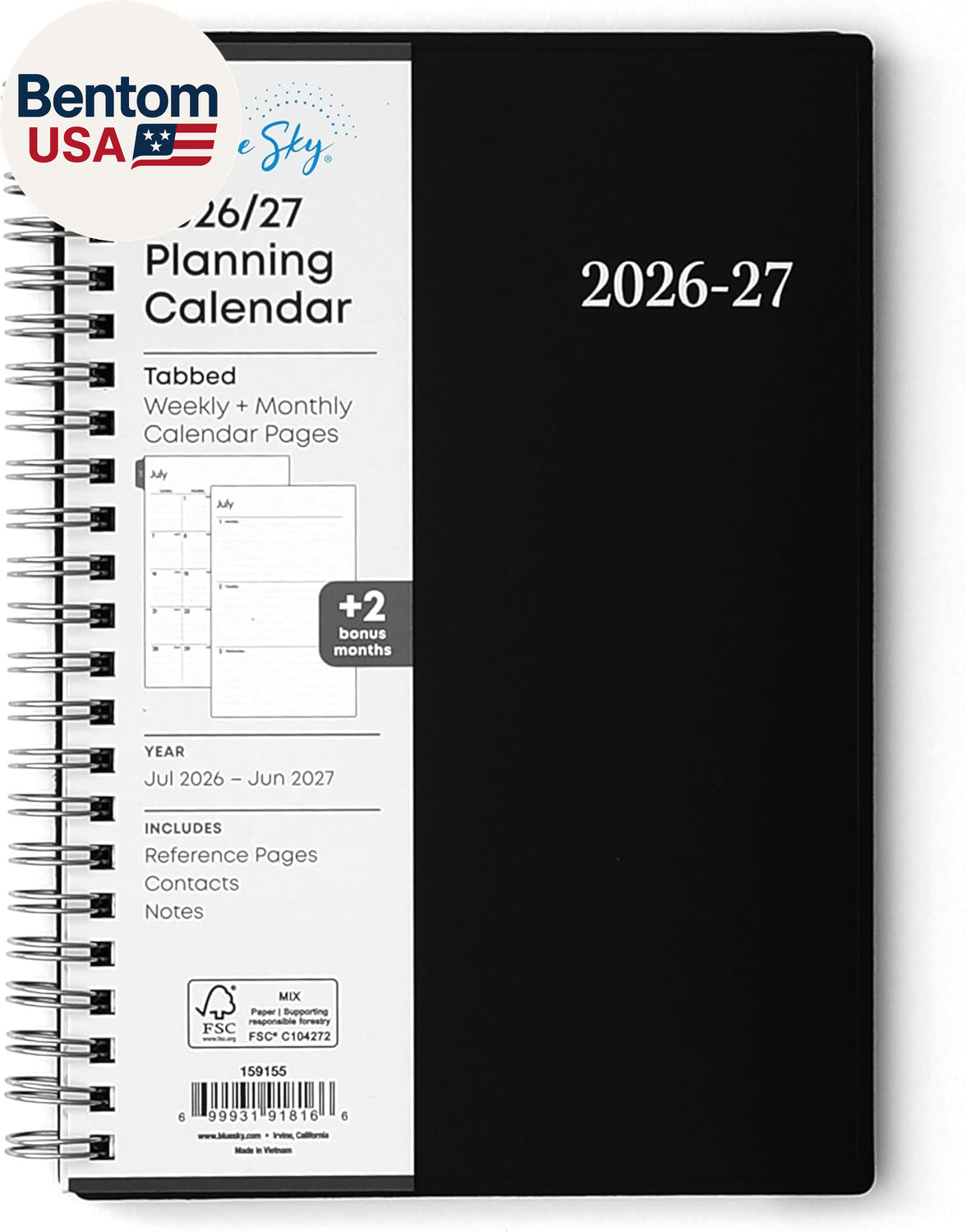2026-2027 Weekly and Monthly Academic Year Planner Calendar, July 2026 – June 20