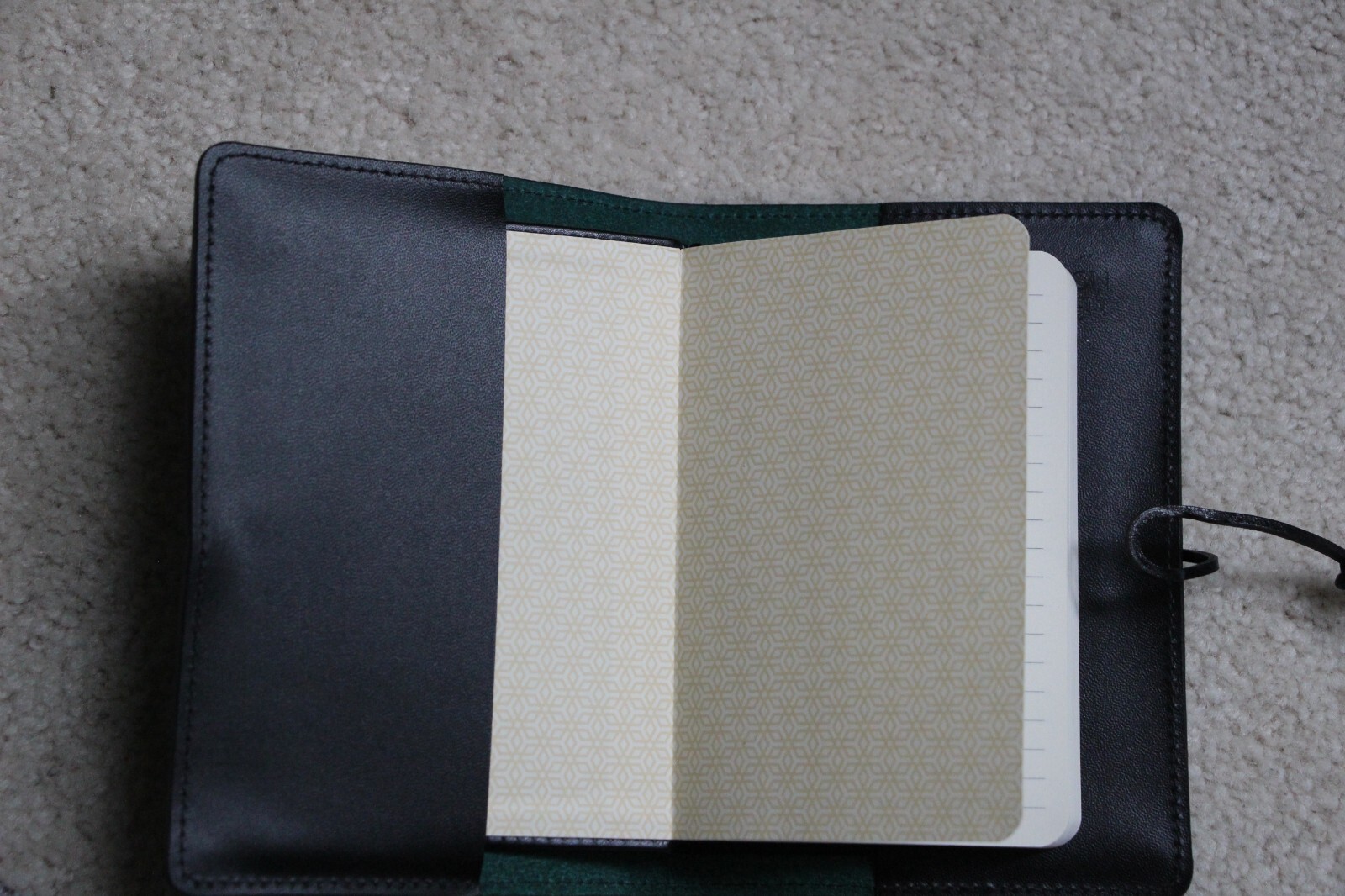 Oberon Design Leather Small Journal Cover DRAGON-COCKATRICE in TEAL