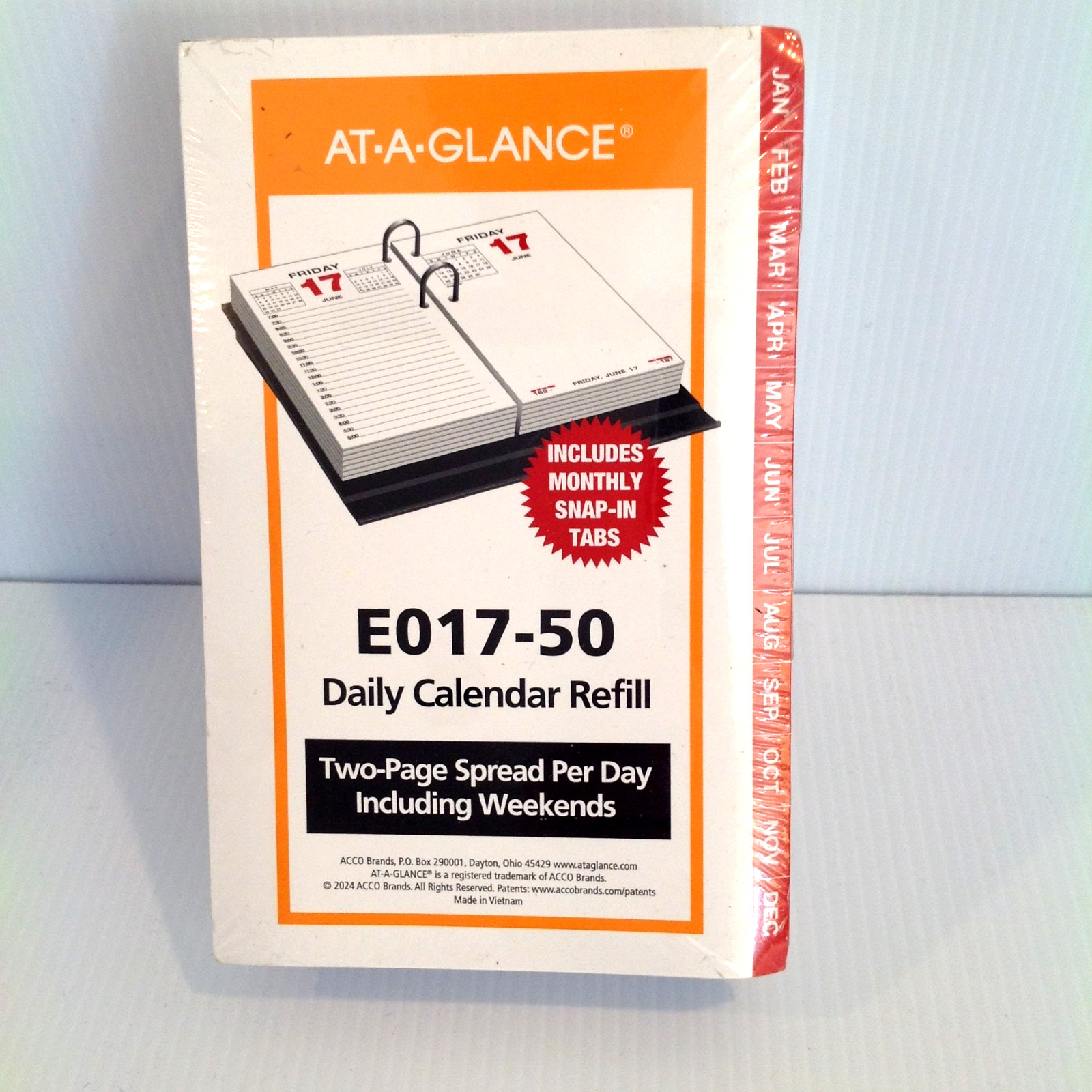 2026 At-A-Glance E017-50 Daily Desk Calendar w Index Refill Only 3.5 x 6″ NEW