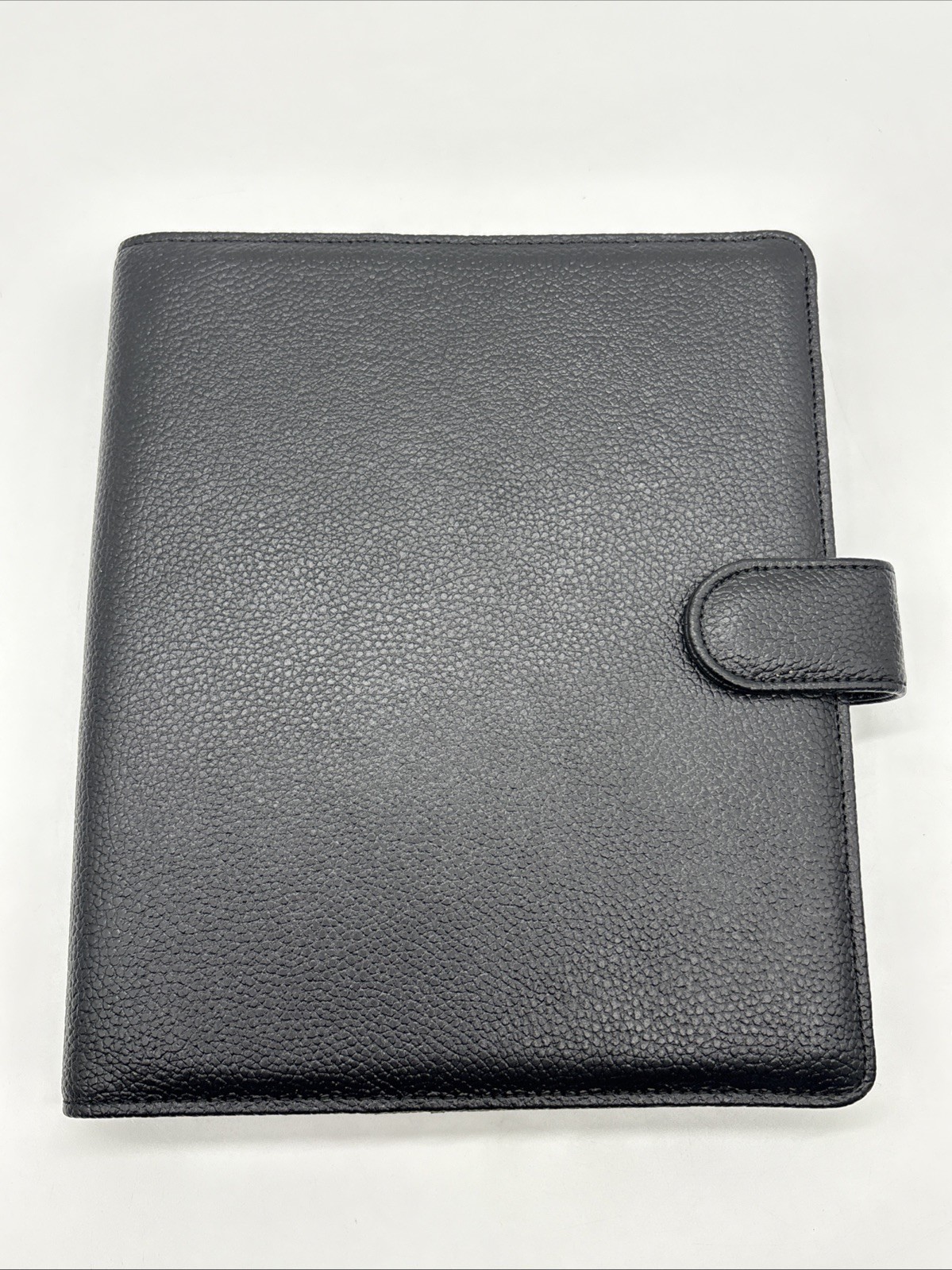 CLOTH and PAPER Luxury A5 Ring Planner Agenda Smooth Leather Black – No Rings