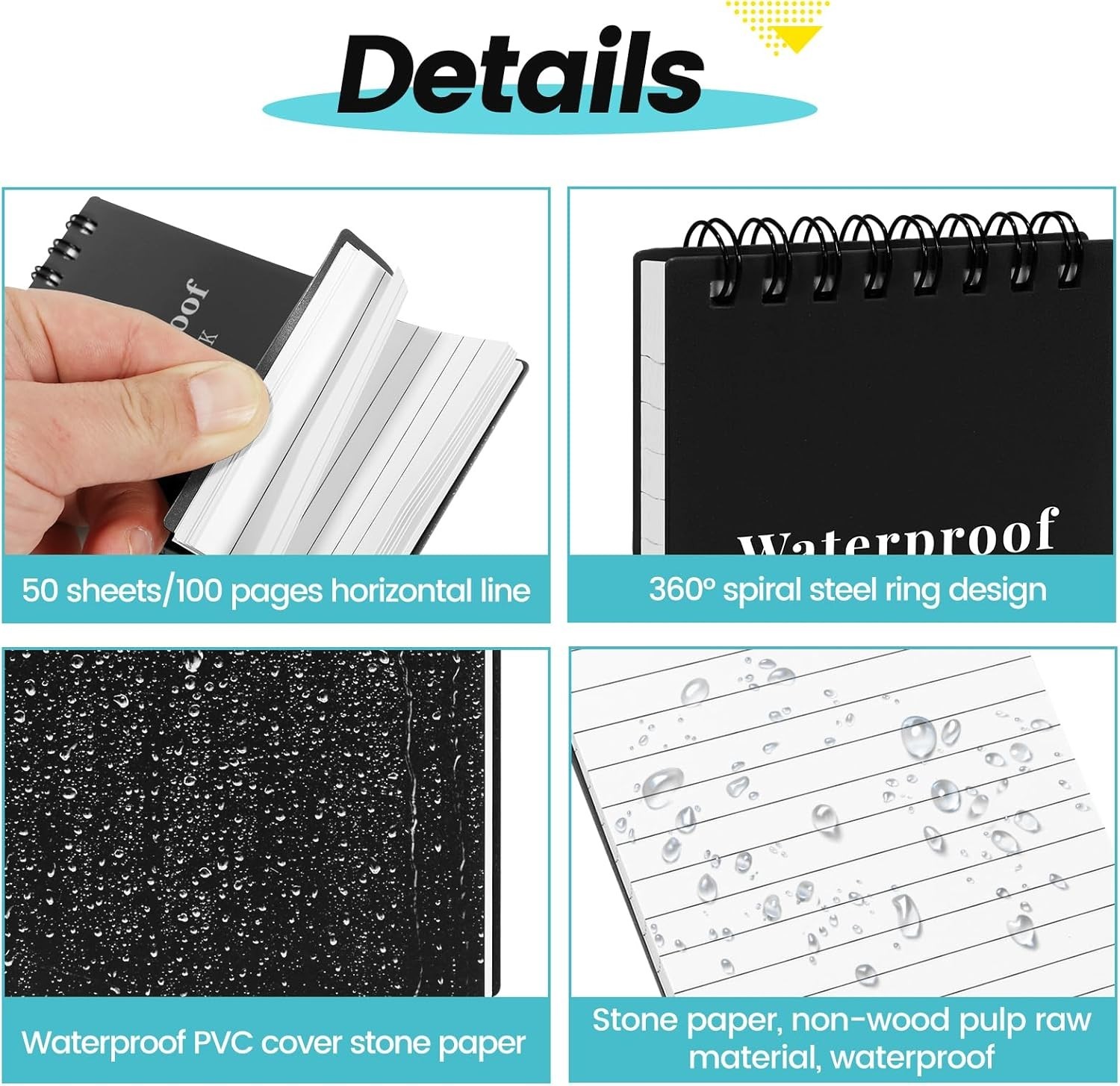Day-Timer All Purpose Pocket Notes, Black, Pocket Size, 3 1/2″ x 6 1/2″, 3 Pack
