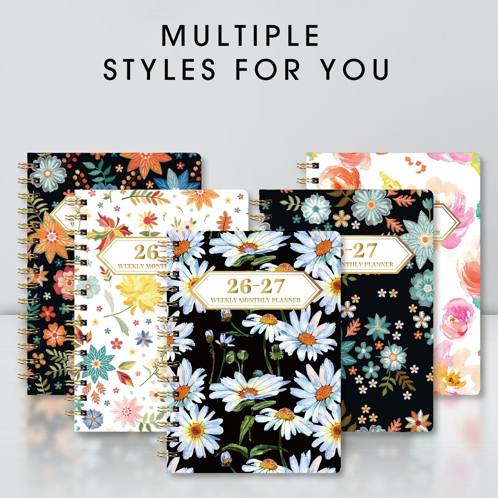 Planner 2026-2027 Weekly and Monthly New(JUL 2026-JUN 2027), C-White Daisy