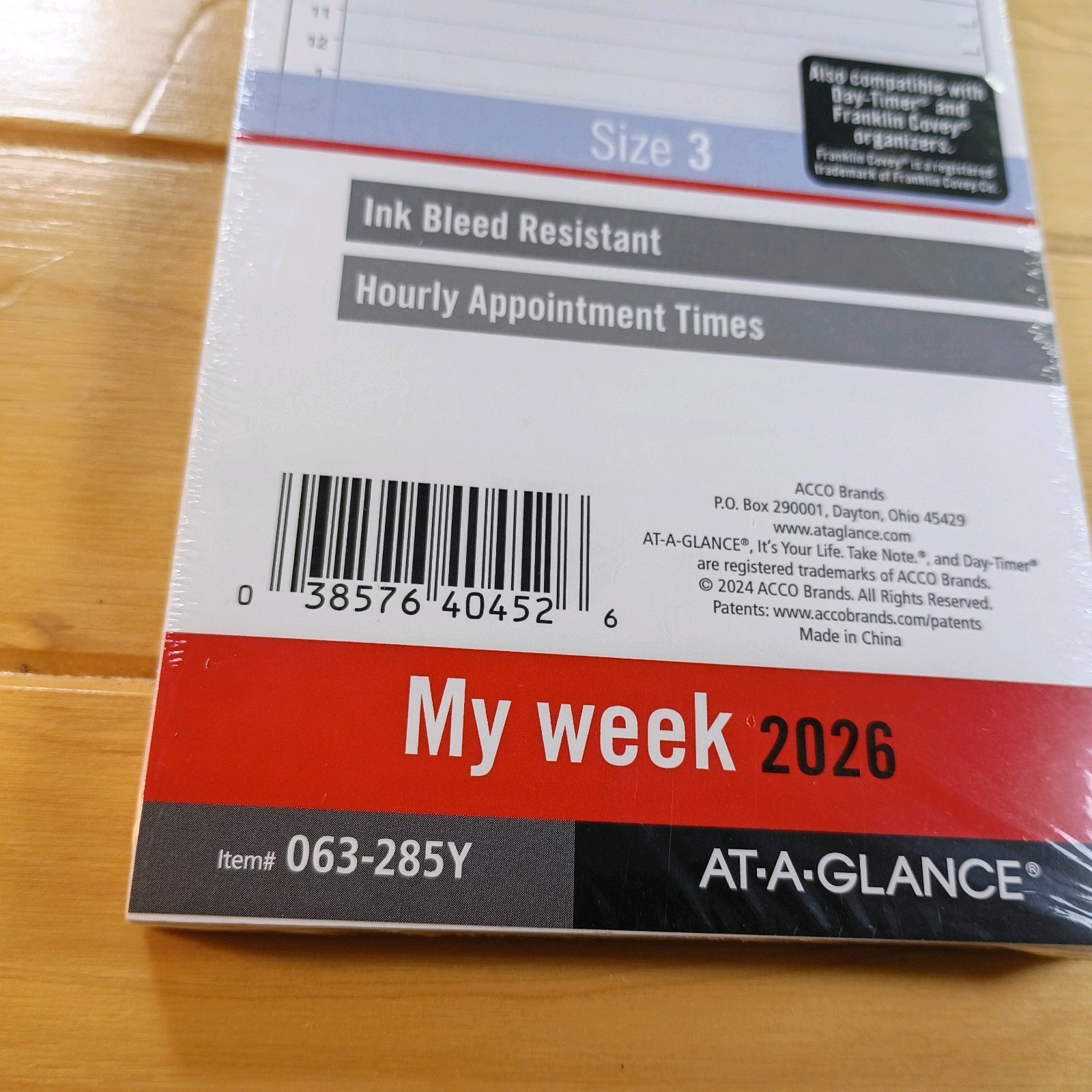 AT-A-GLANCE My Week 2026 Size 3 Item # 063-285Y New