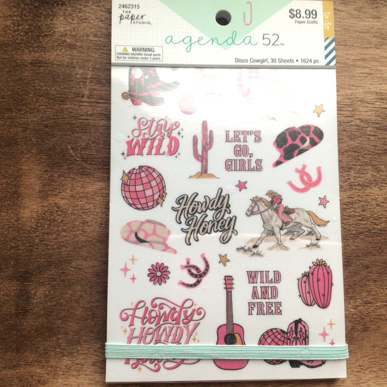 The Paper Studio Agenda 52 Disco Cowgirl Stickers/1624 pieces/New