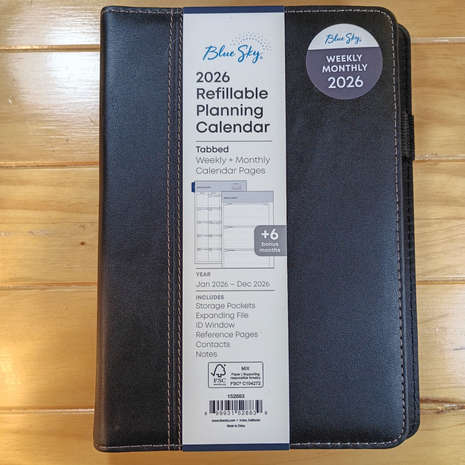 Blue Sky Refillable Planning Calendar 2026 Tabbed New .