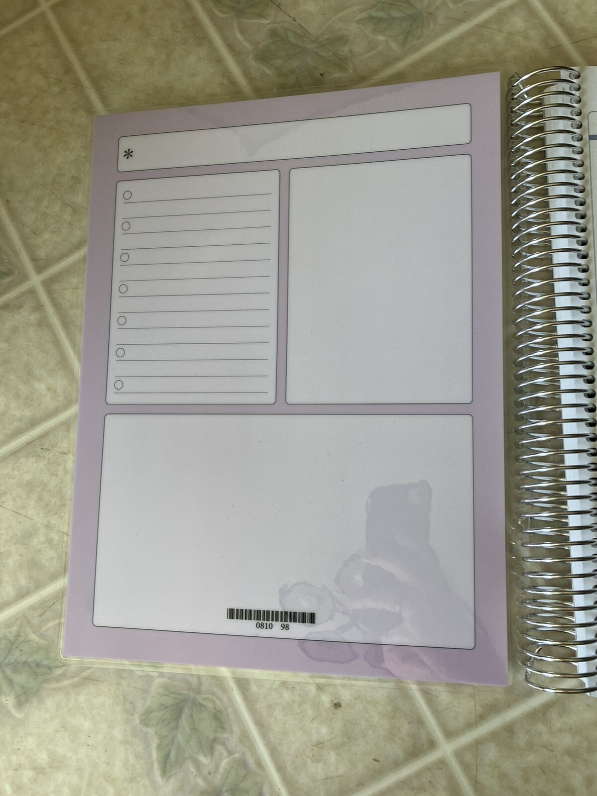 Undated Homeschool Planner 8.5″ x 11″ 12-Month Metallic Wildflower Erin Condren