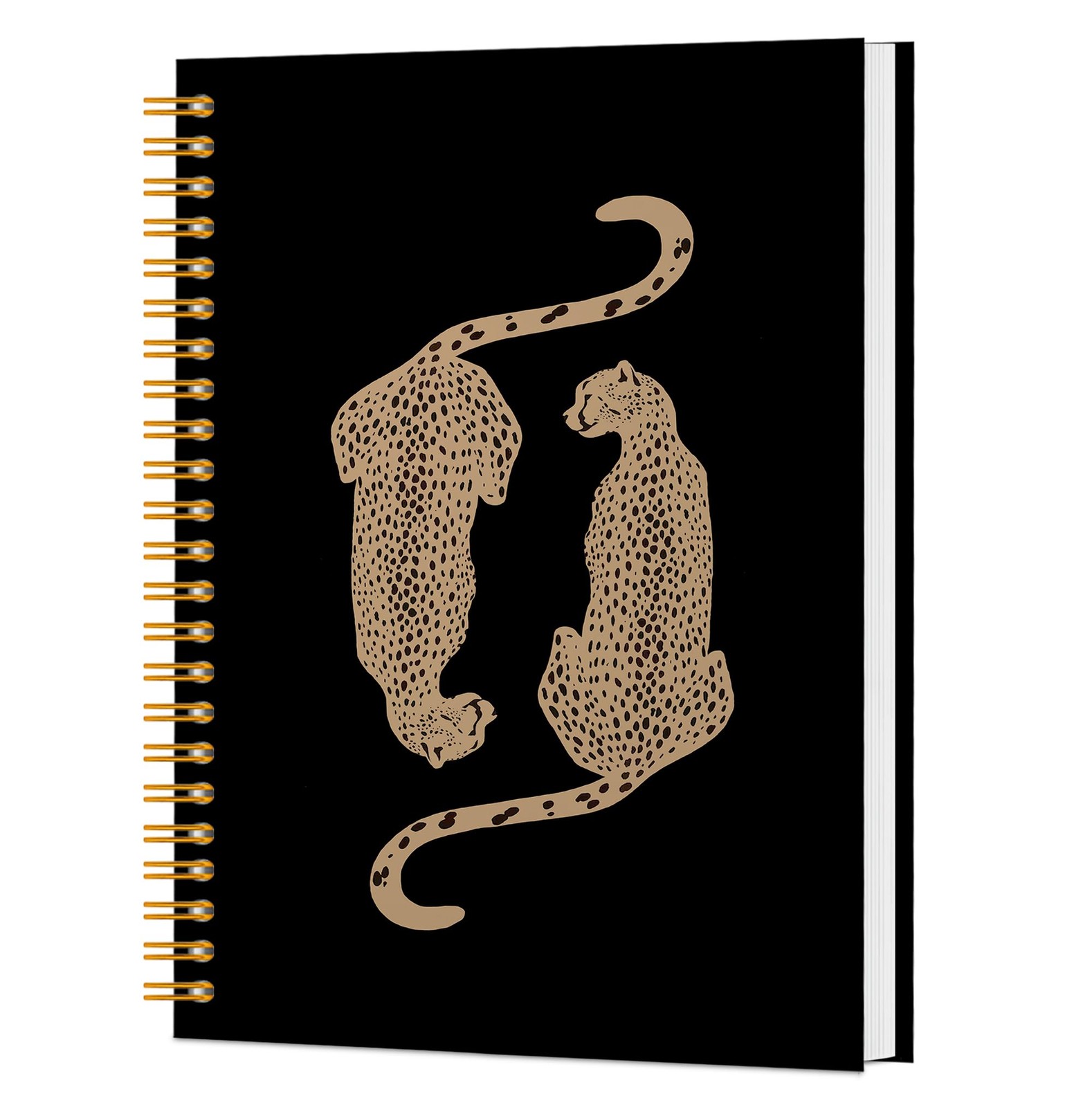 KAIOUS Leopard Cheetah Print Notebook Gifts for Women — 5.9×8.2,