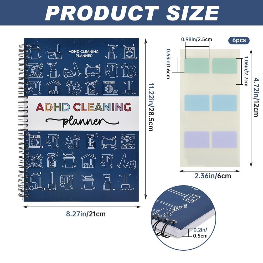 Adhd Cleaning Planner Daily Weekly Monthly Yearly Household Cleaning Planner