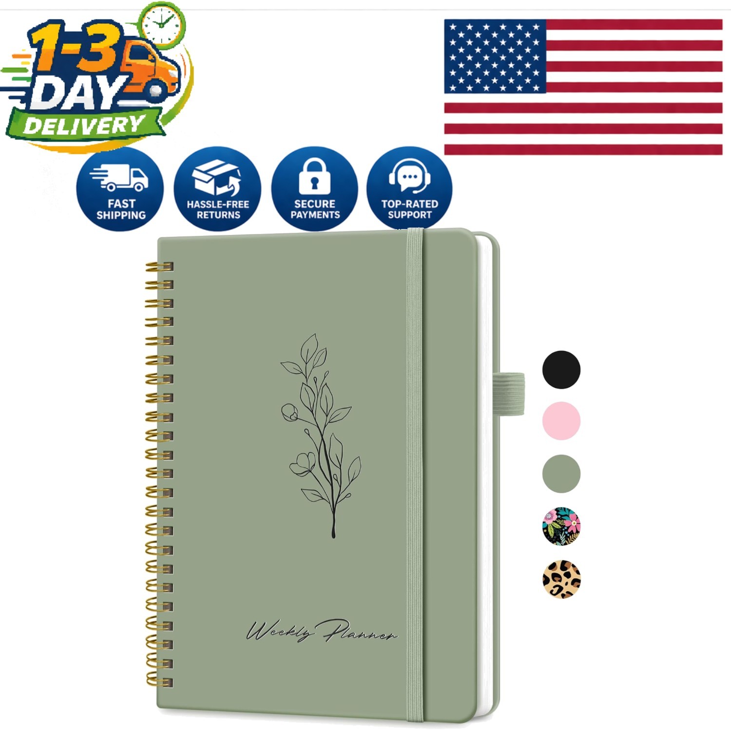 Portable A5 Weekly Planner With Spiral Binding – Efficient Goal & Habit Tracker