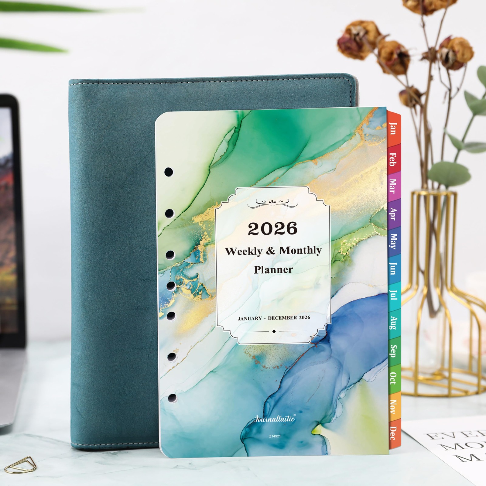 2026 Planner Refills – 2026, JAN 2026 5.5 x 8.5 inches, green