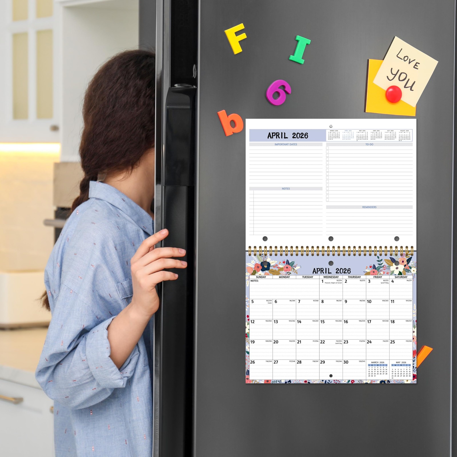 2026 Calendar – 2026 Wall Calendar, 11 x 8.5 In, Jan 2026 – Dec 2026, Small…