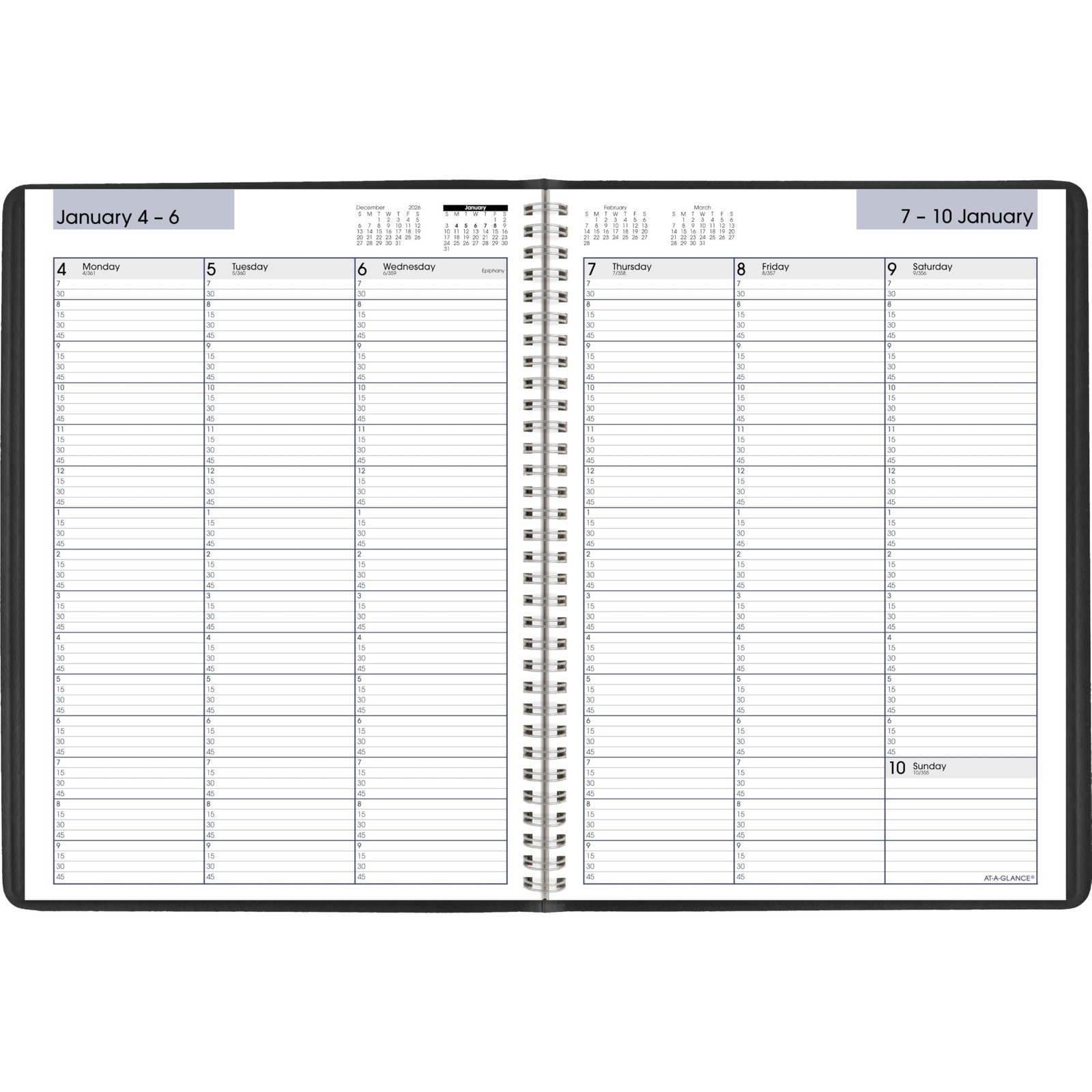 ATAGLANCE 2027 Appointment Book Planner, Weekly, 8″ x 11″, QuarterHourly, Day…