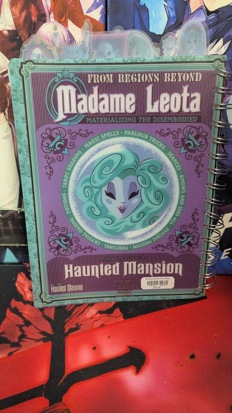 Disney The Haunted Mansion Foolish Mortals 6 Tab Spiral Journal 144 Lined Pages