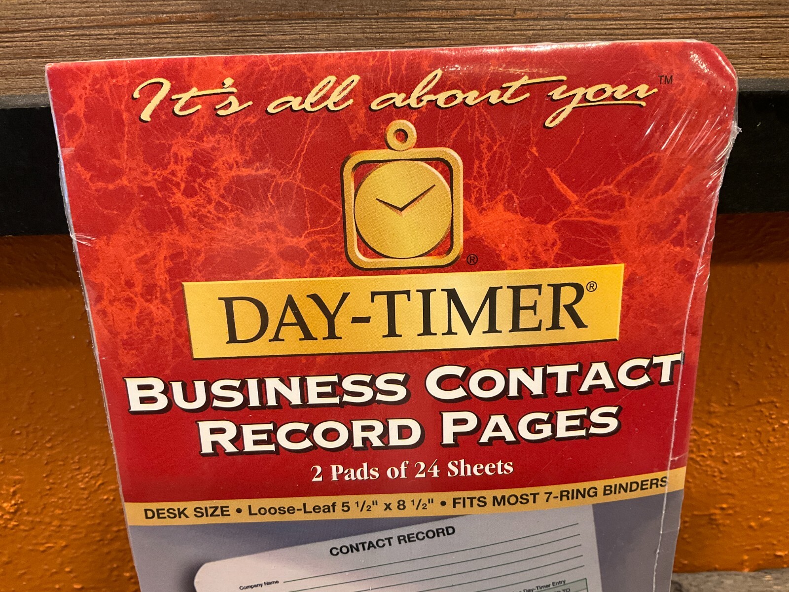 1994 DAY-TIMER 5.5″ x 8.5″ Contact Pages Refill Sheets 87226 7 Rings 2 Pads