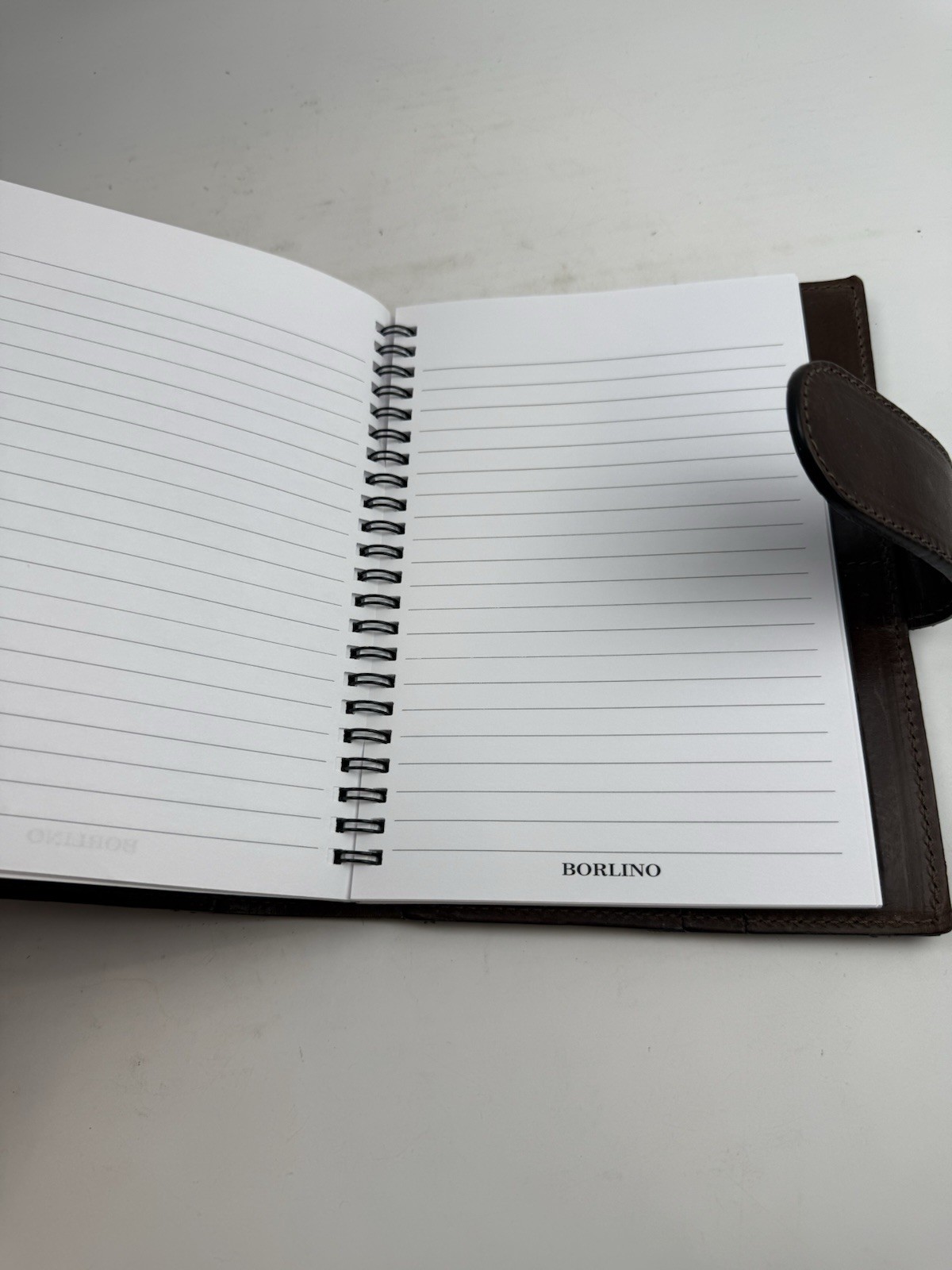 Borlino Italy Brown Leather Journal Leather 8.5x6in