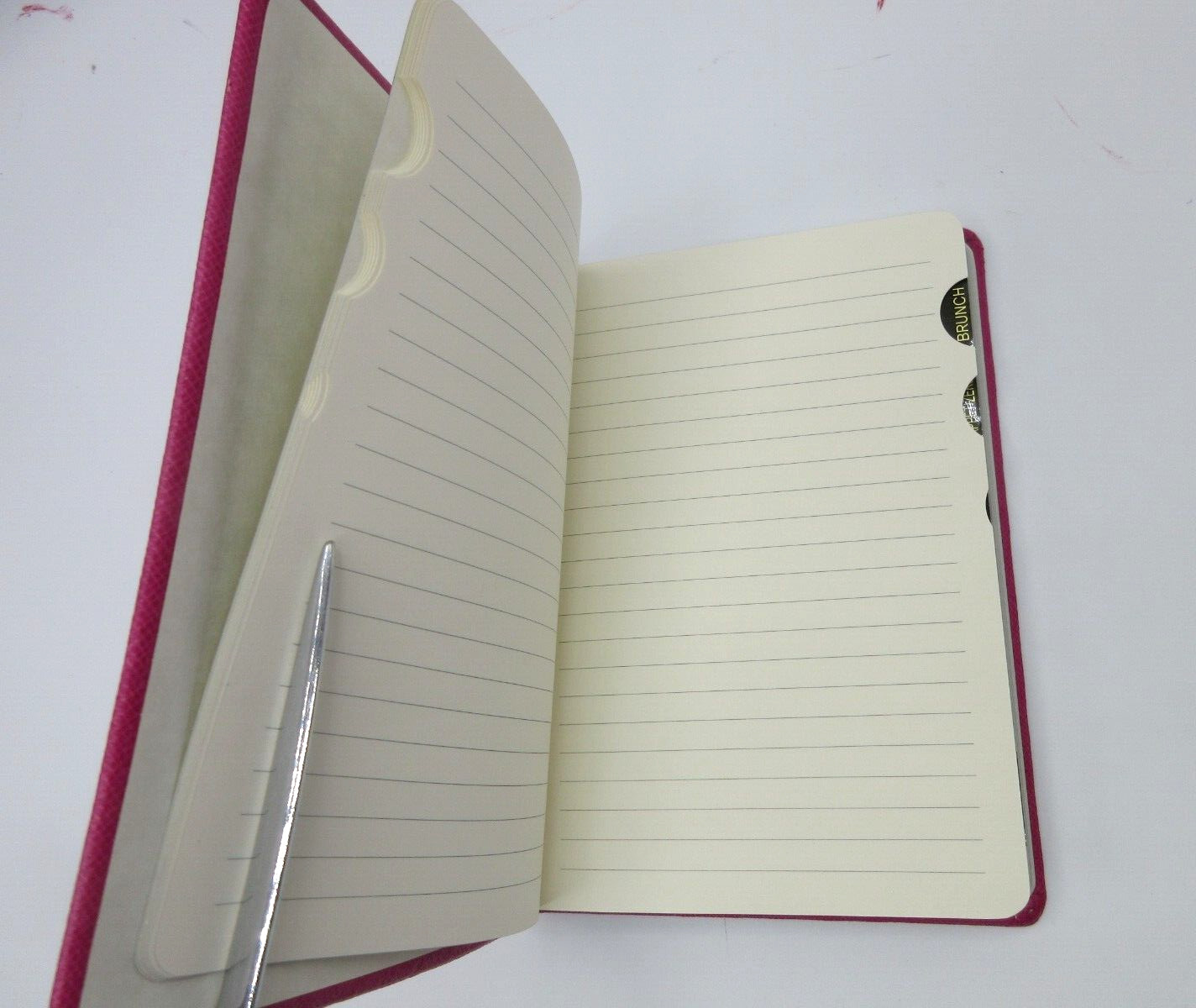 RECIPES Planner Notebook 4×6″ Soft Cover with Tabs Graphic Image Post PINK