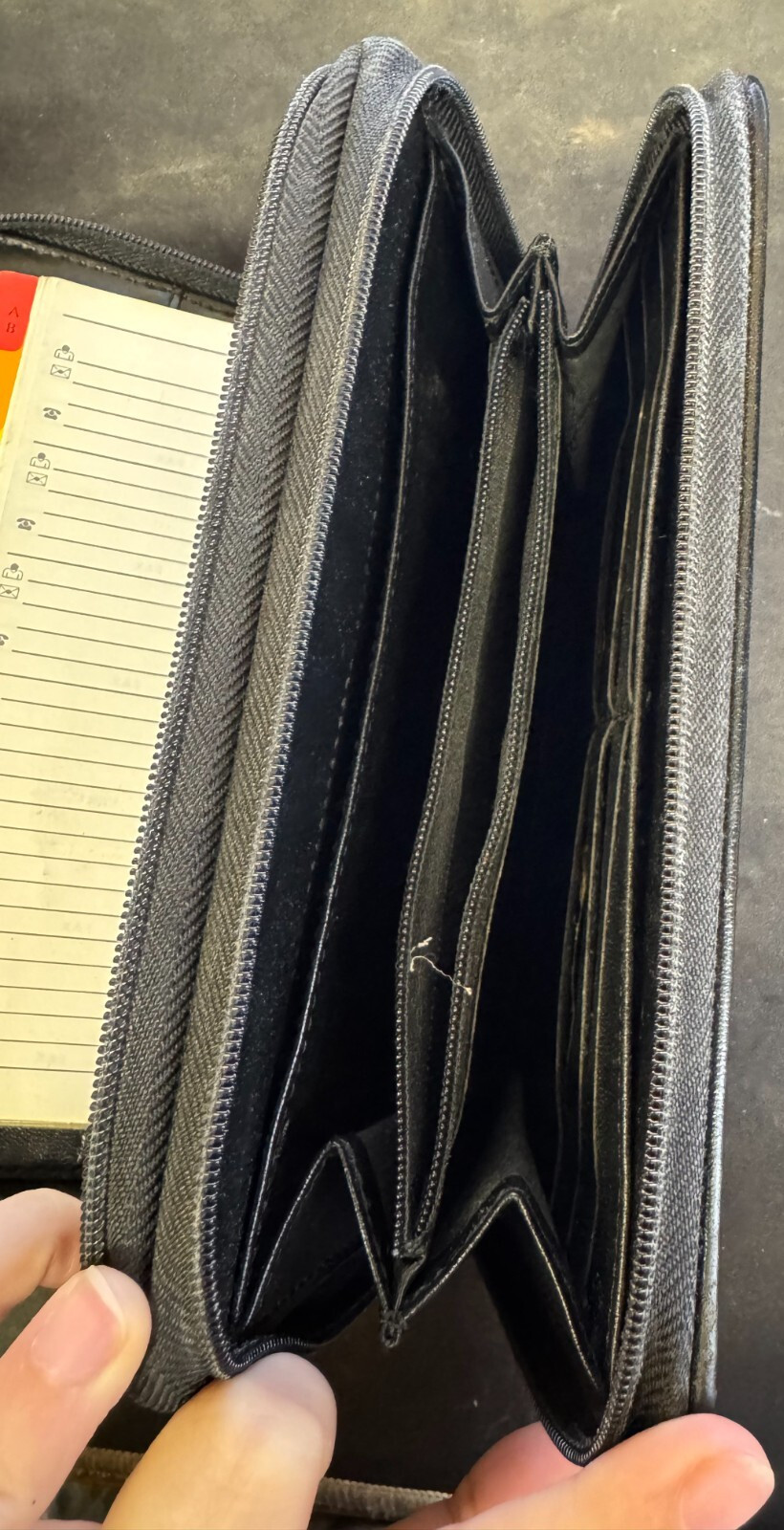 Vintage Enzo Baglioni Organizer Planner Wallet Fillable approx 8inx6in