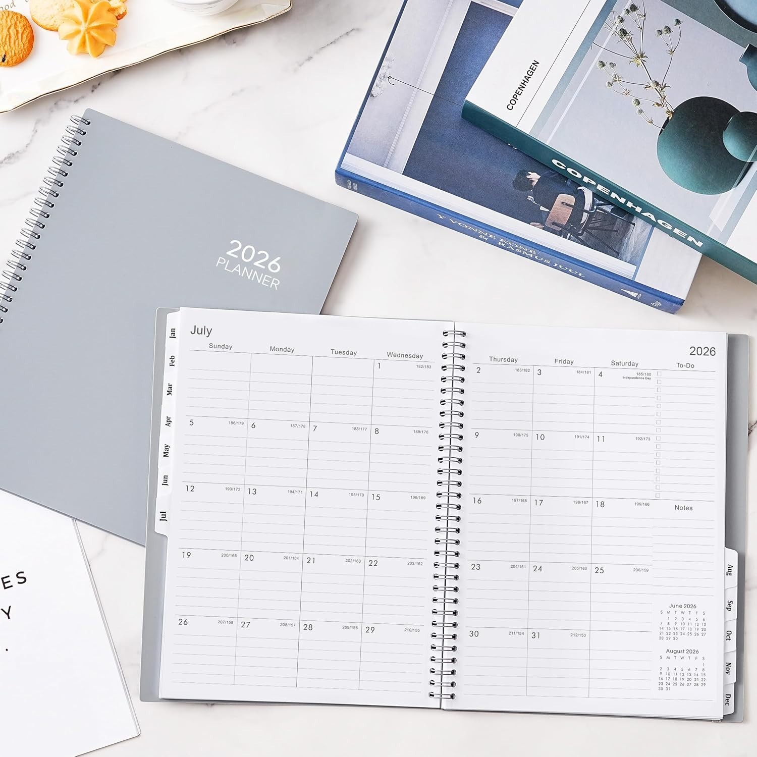 Sophisticated 2026 Planner: 9″ x 11″ Ink-Proof Weekly & Monthly Pages with Tabs
