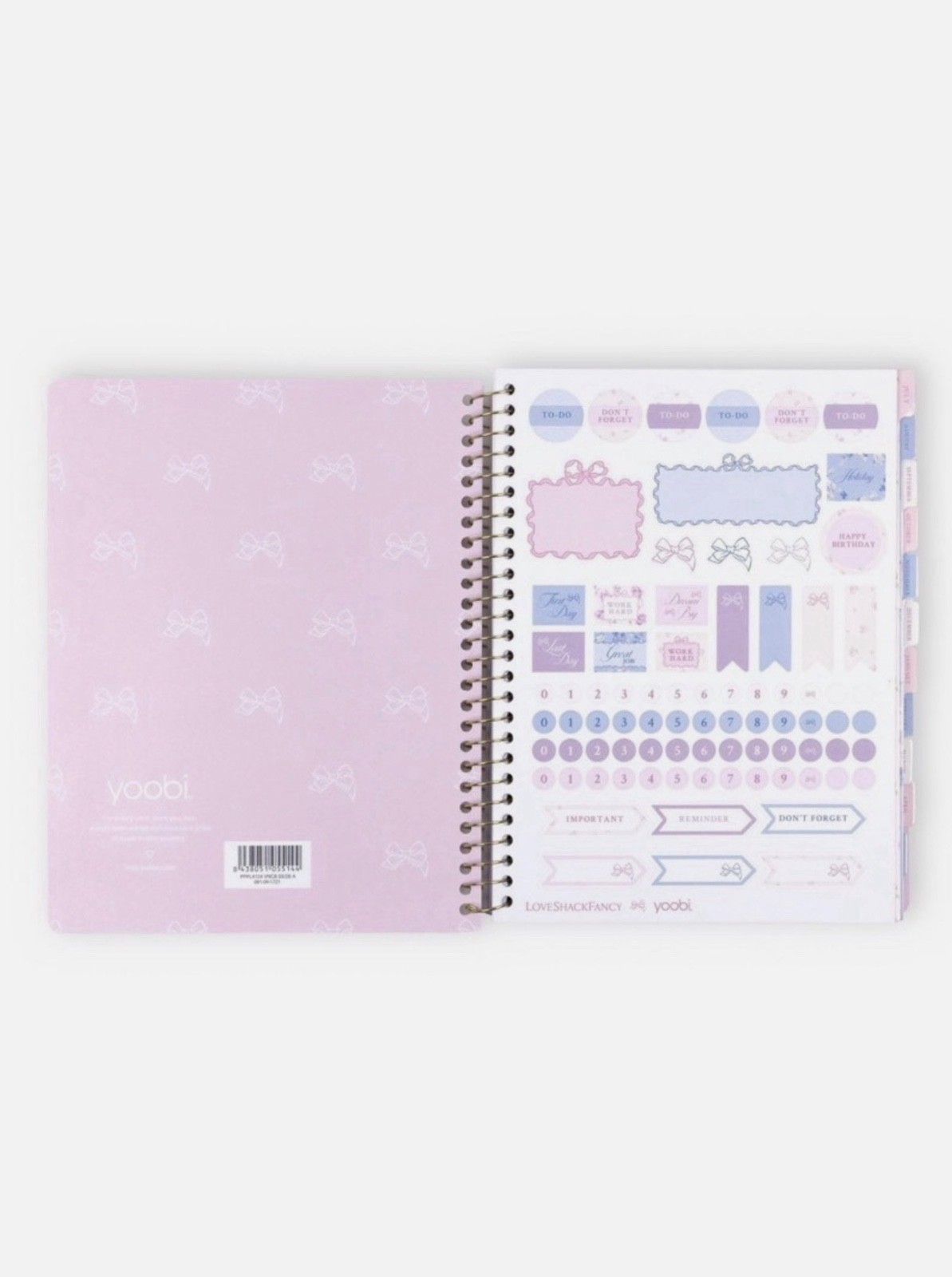 LoveShackFancy x Target – Yoobi Monthly and Weekly Planner 7″x 9″ – Coquette Bow