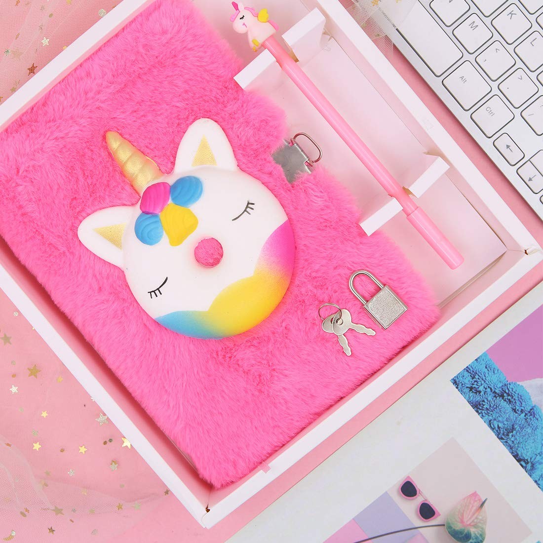 Unicorn Stationery Set,A5 Cute 22x16x3.8cm/8.8×6.3×1.5inch, Donut