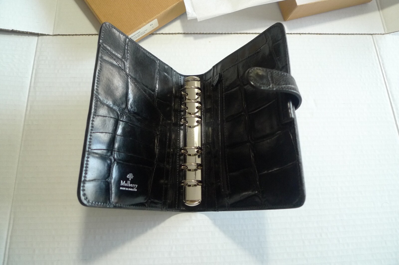 MULBERRY – A6 PLANNER & INSERTS -MADE @ UK – BLACK CONGO LEATHER – RARELY USED