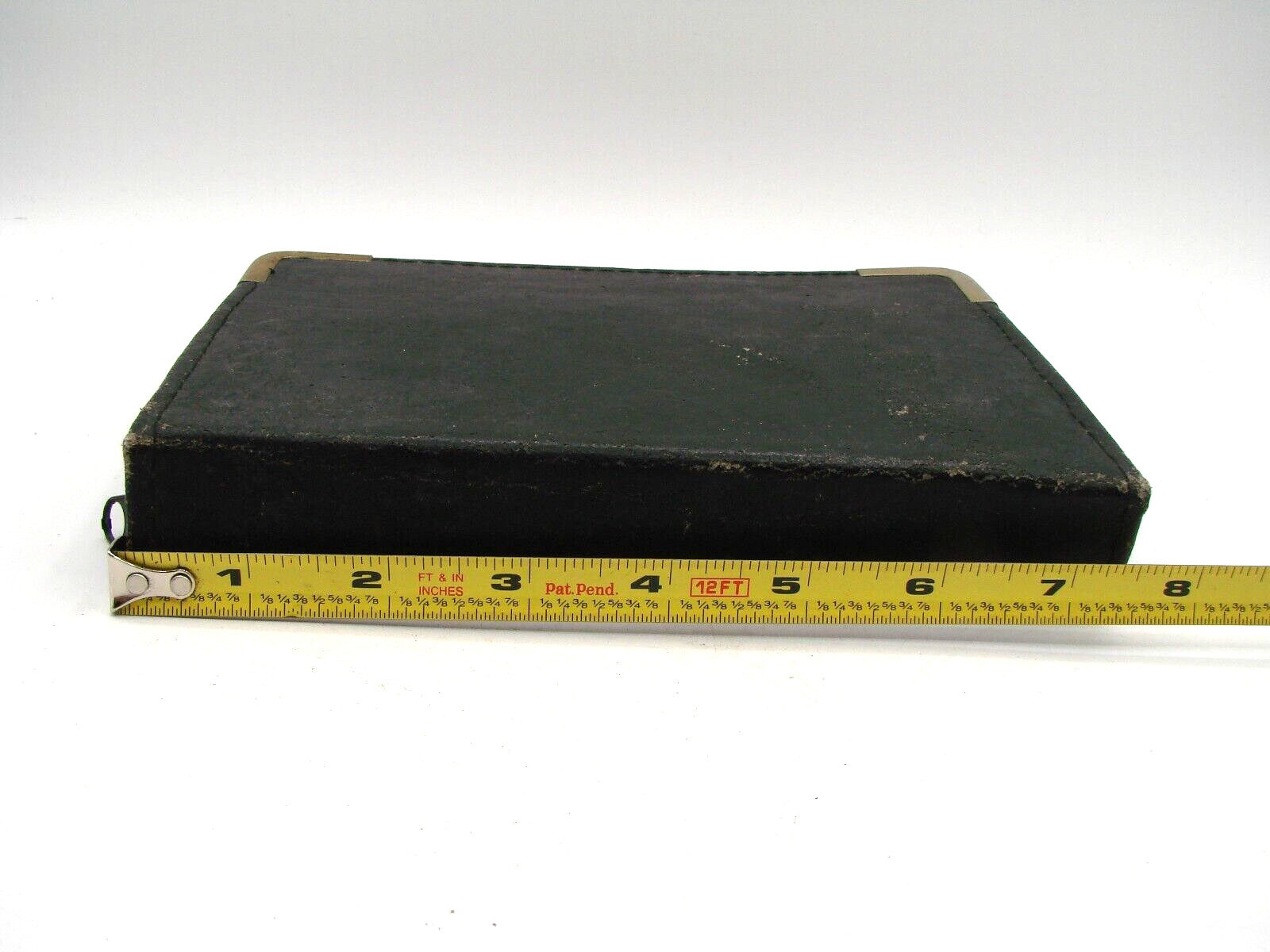 Vintage 1980s Full Zip Planner Organizer with Notepad Insert Gold Bumper Corners
