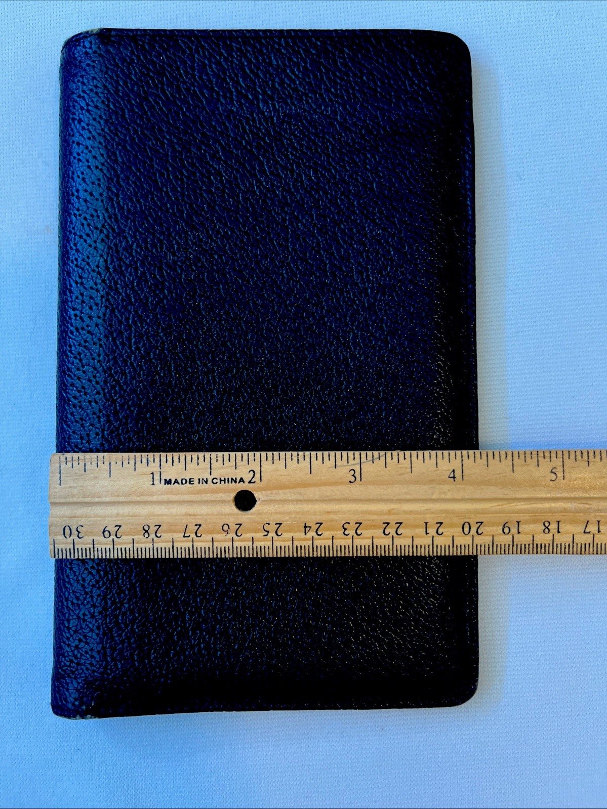 Vtg Pocket Day-Timer Organizer Black Senior Size 7” x 4.6” Pigskin Made In 🇨🇦