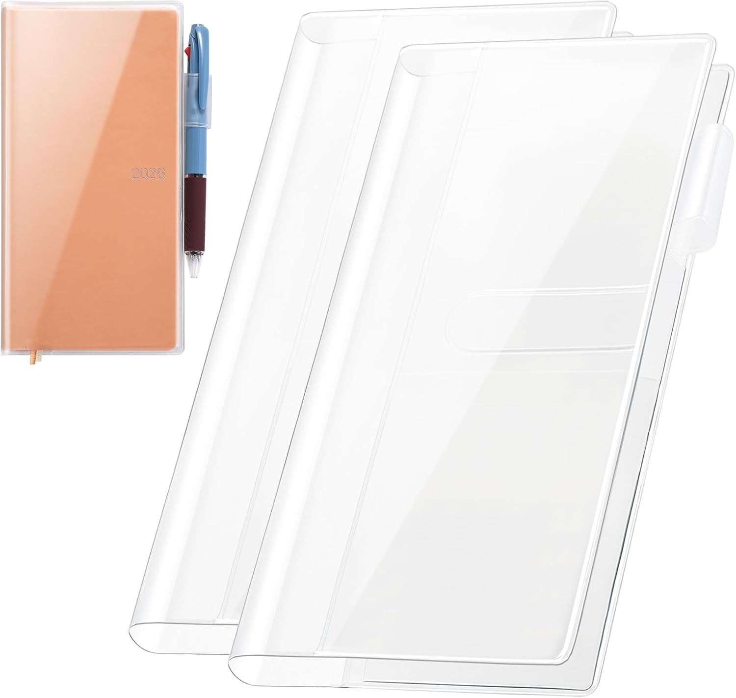 Clear Cover for Hobonichi Weeks Planner 8.0×7.7in 2 Pack Plastic Sleeve