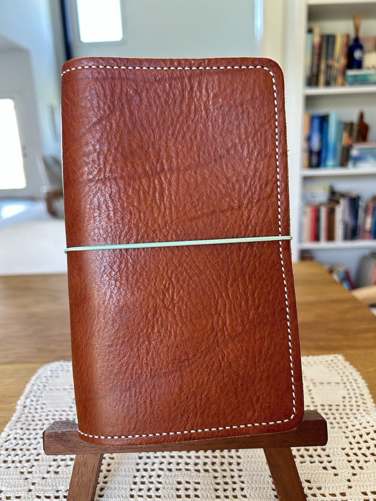 Foxy Fix Personal Size Leather Travelers Notebook /Journal Cover Cognac